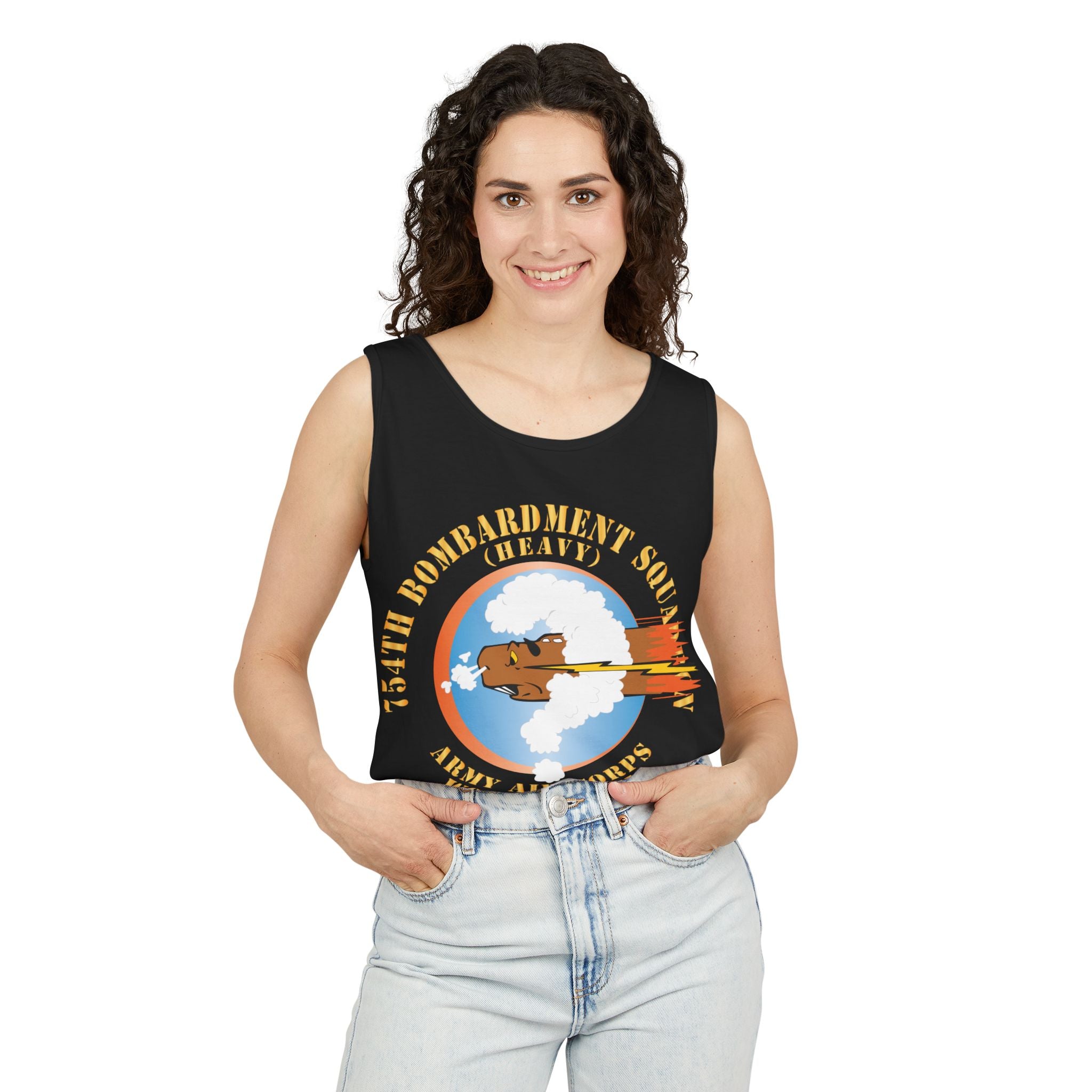 Unisex Garment-Dyed Tank Top - AAC - 754th Bombardment Squadron - Army Air Corps - WWII X 300
