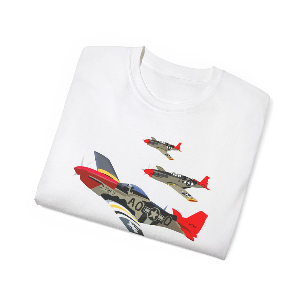 Unisex Ultra Cotton Tee - Army - AAC - 332nd Fighter Group - 12th AF - Red Tails wo Txt
