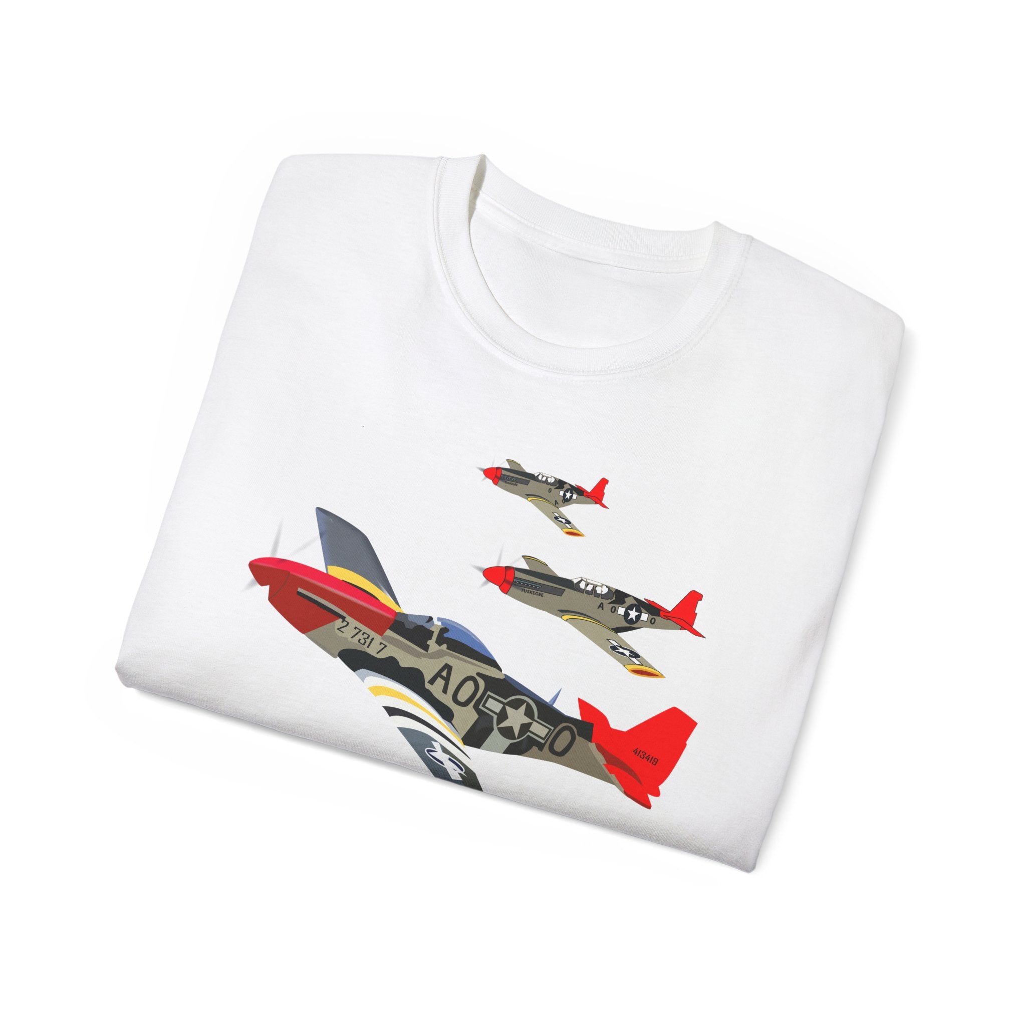 Unisex Ultra Cotton Tee - Army - AAC - 332nd Fighter Group - 12th AF - Red Tails wo Txt
