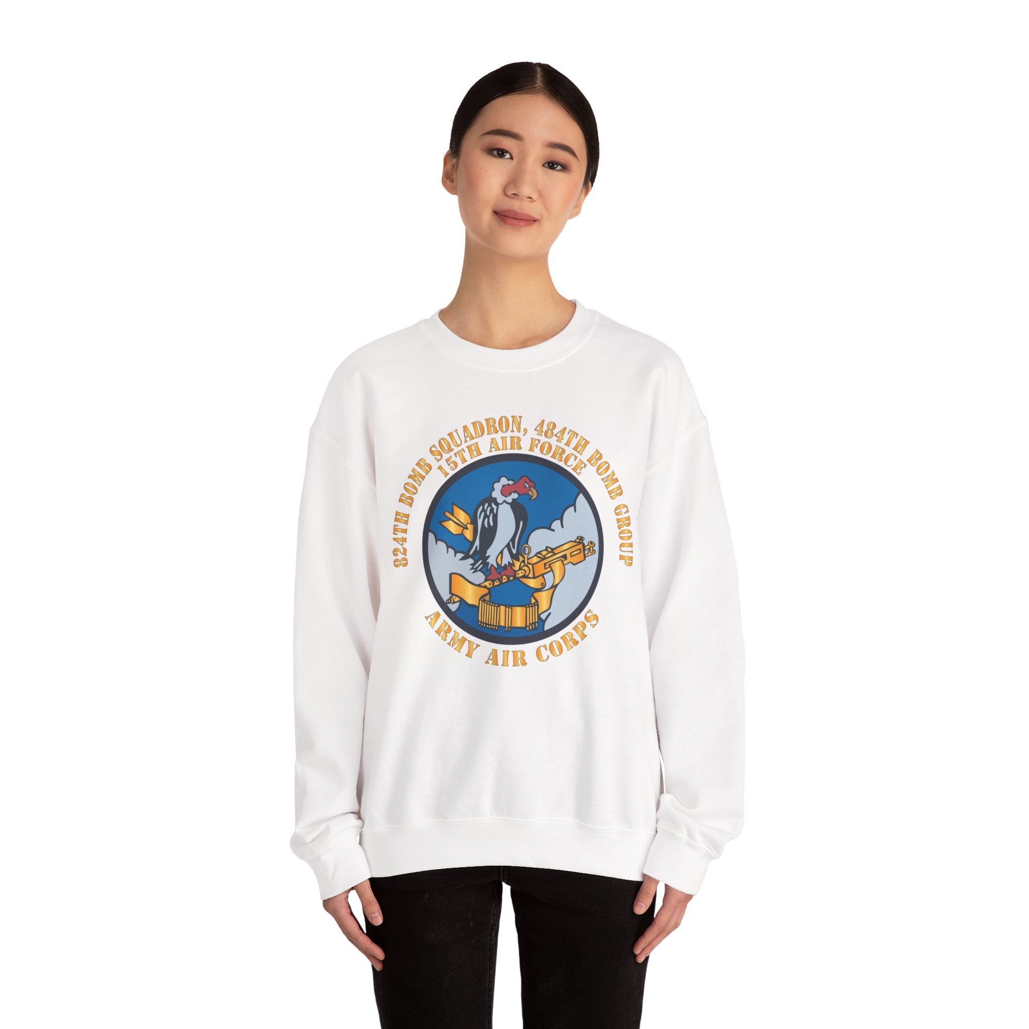 Crewneck Sweatshirt - AAC - 824th Bomb Squadron, 484th Bomb Group - 15th AAF X 300