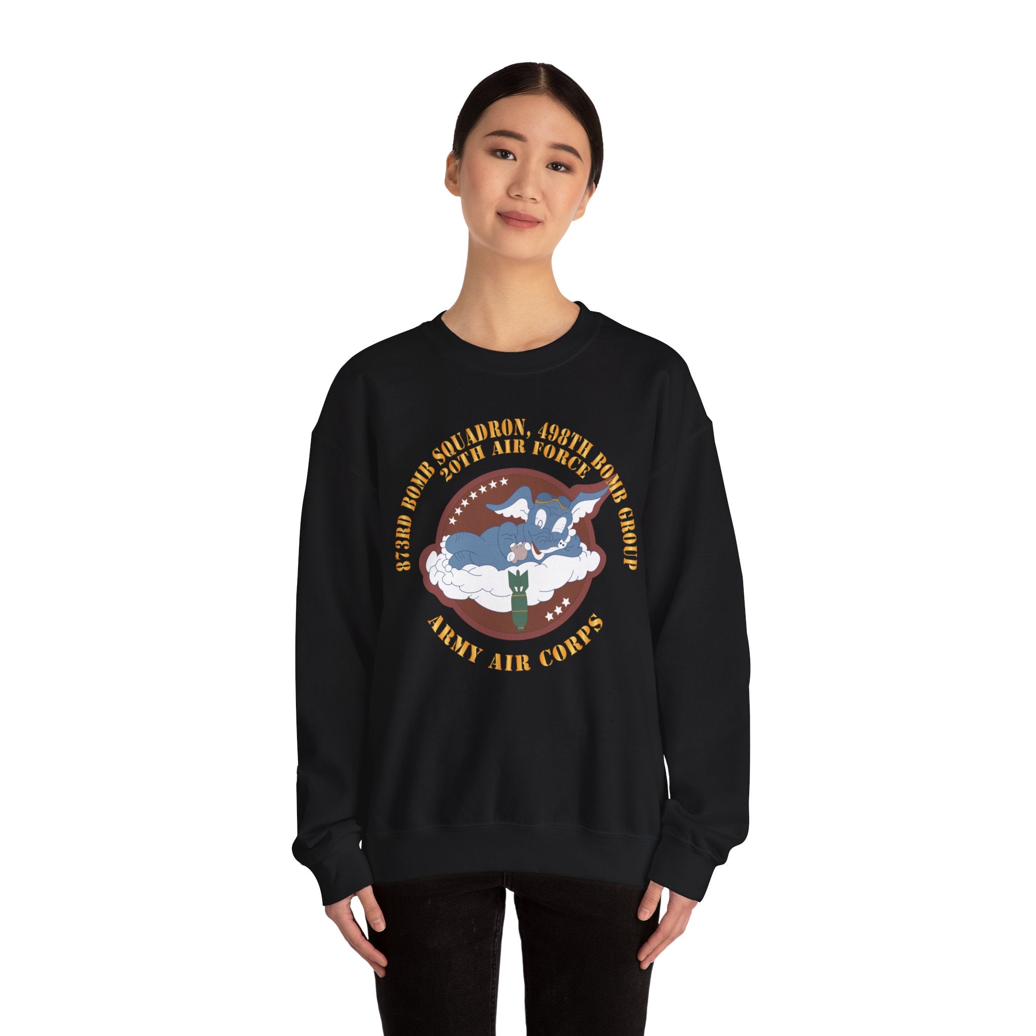 Crewneck Sweatshirt - AAC - 873rd Bomb Squadron, 498th Bomb Group - 20th AAF X 300