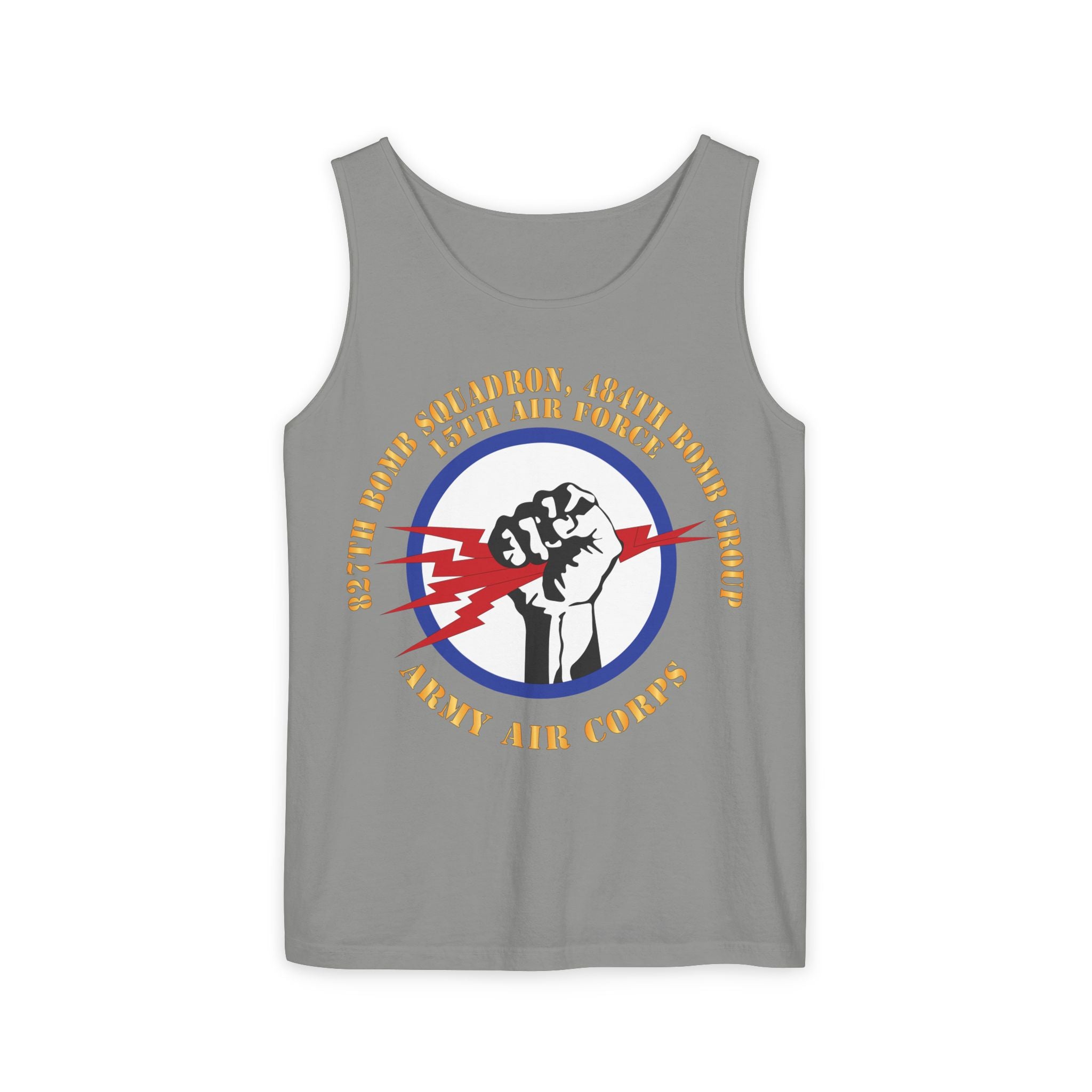 Unisex Garment-Dyed Tank Top - AAC - 827th Bomb Squadron, 484th Bomb Group - 15th AAF X 300