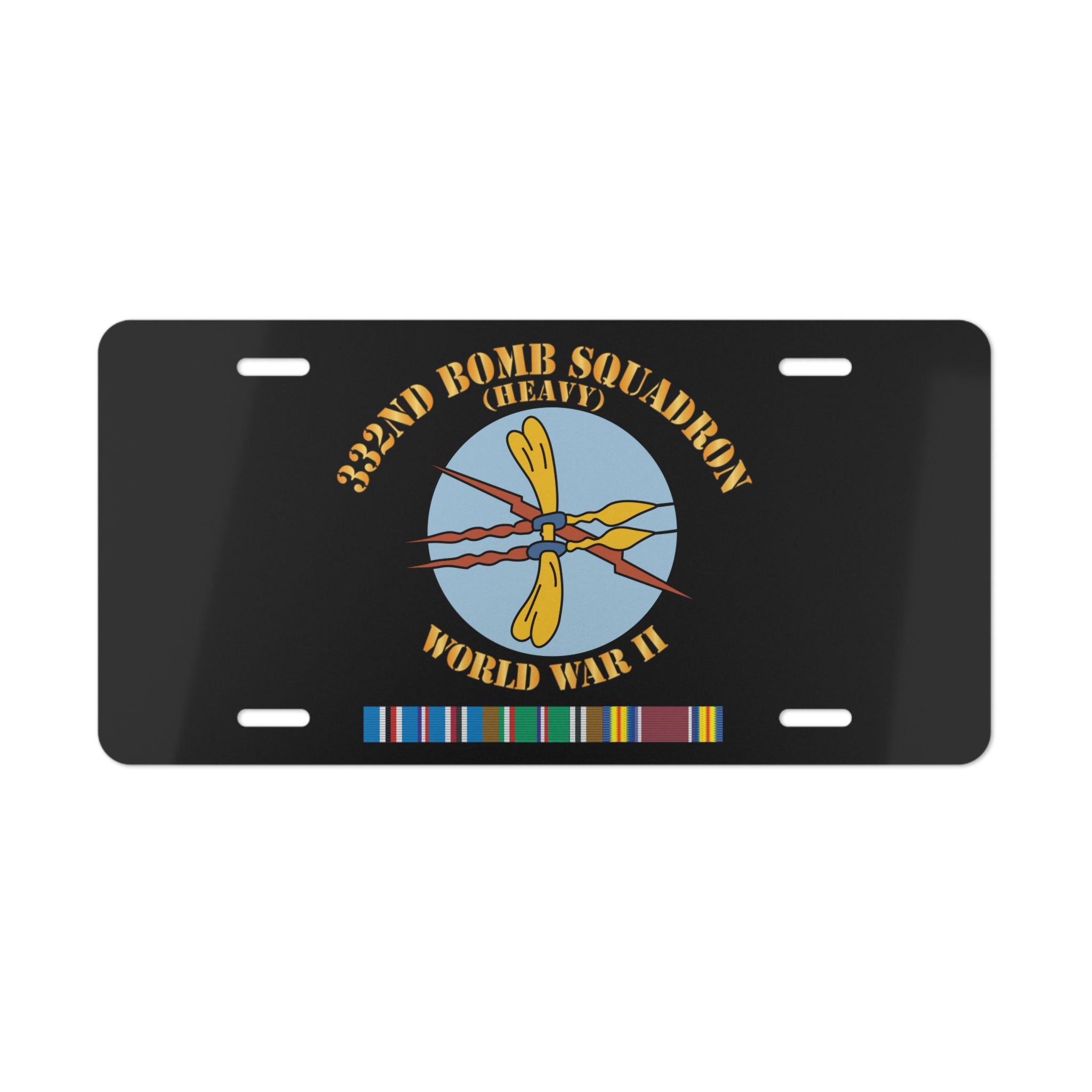 License Plate - AAC - 332nd Bomb Squadron WWII w SVC X 300