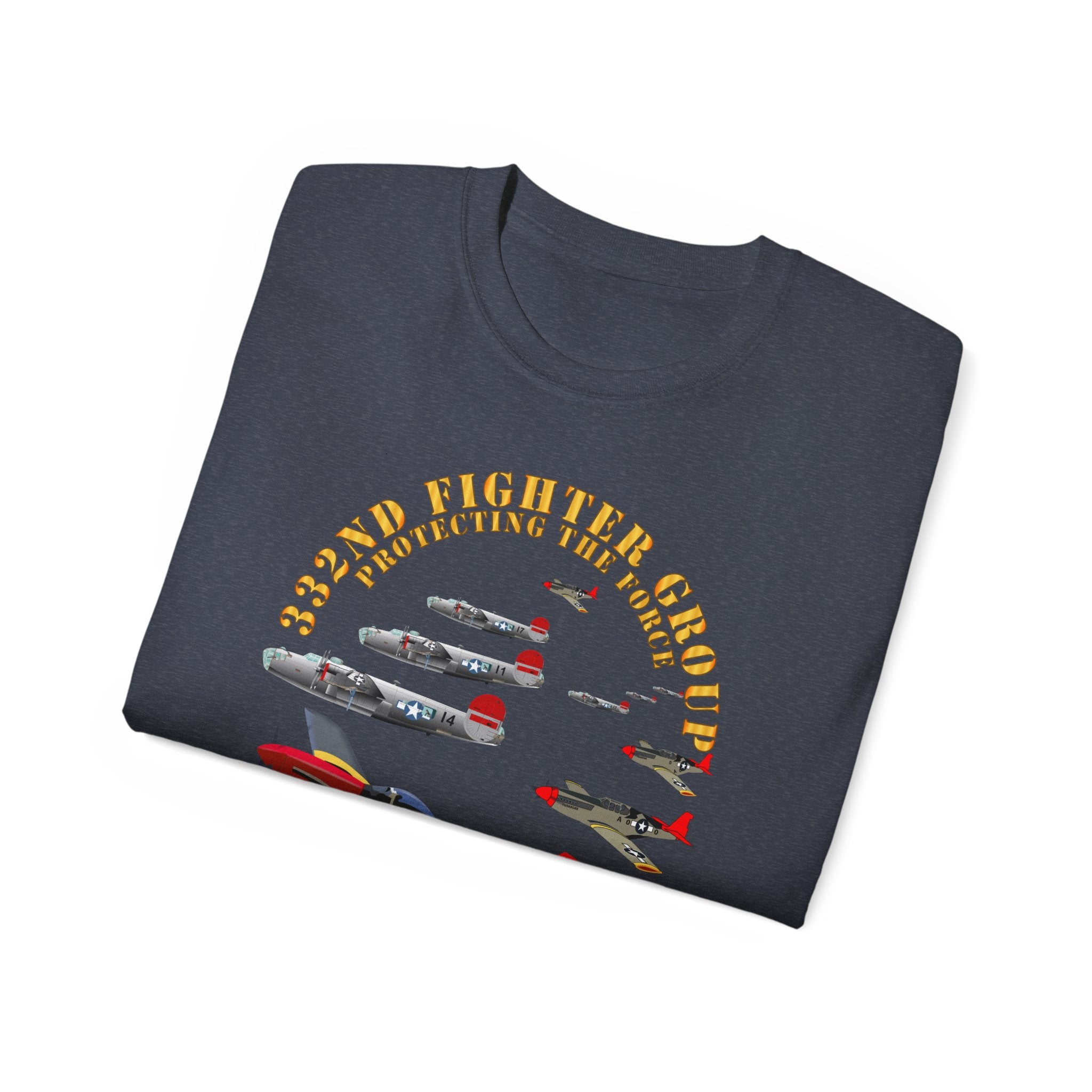 Unisex Ultra Cotton Tee - Army - AAC - 332nd Fighter Group - Red Tails - Protect Force