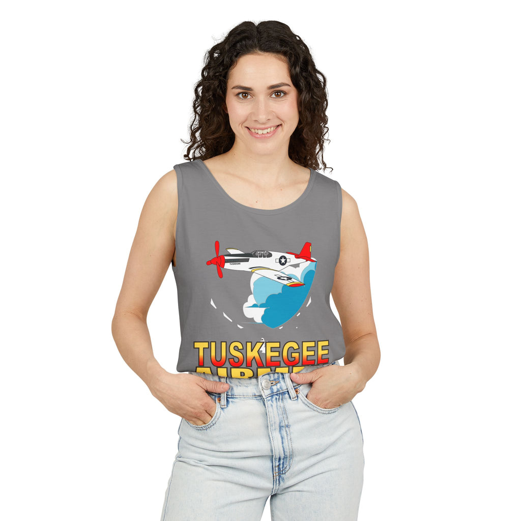 Unisex Garment-Dyed Tank Top - Army Air Corp - Tuskegee Airmen - Redtails - AC - X 300