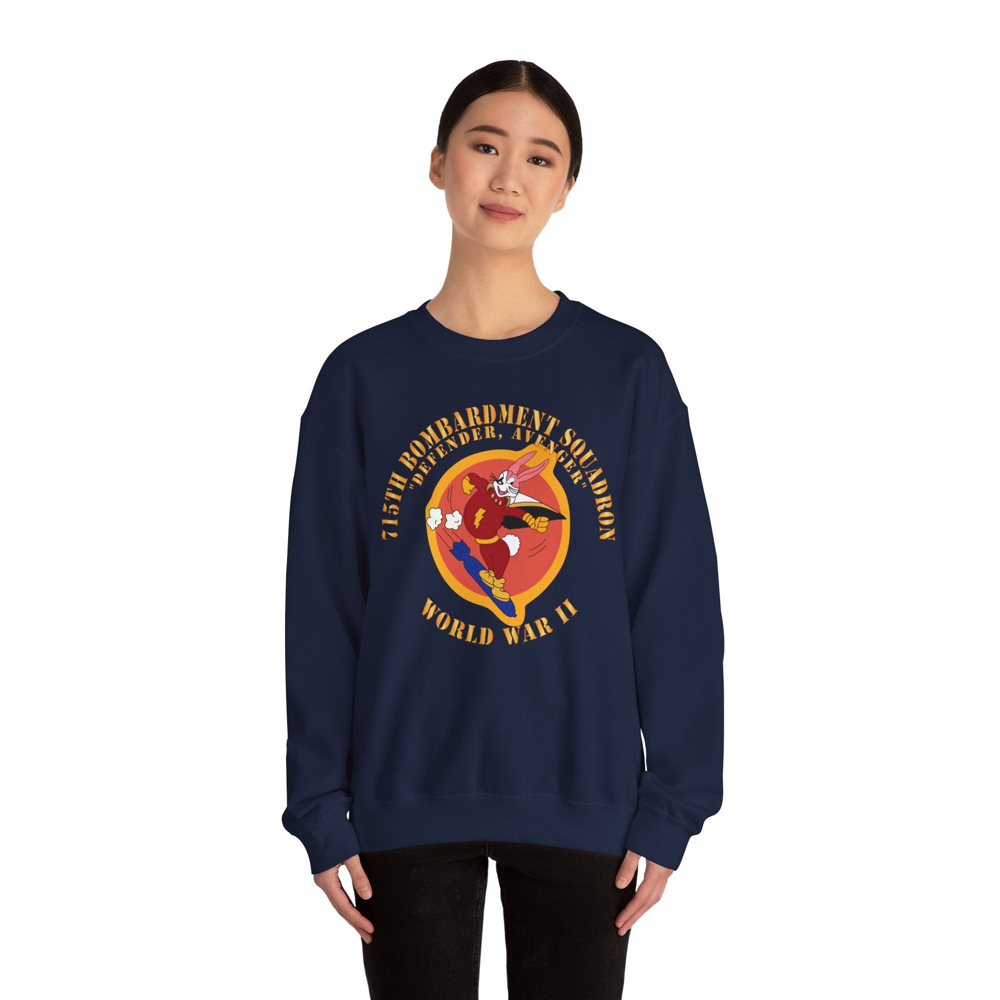 Crewneck Sweatshirt - ACC - 715th  Bombardment Squadron - Defender, Avenger - World War II X 300