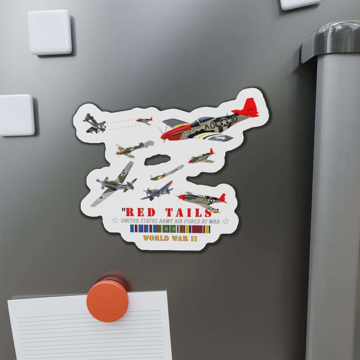 Die-Cut Magnets - Army - AAC - 332nd Fighter Group - Red Tails - At War