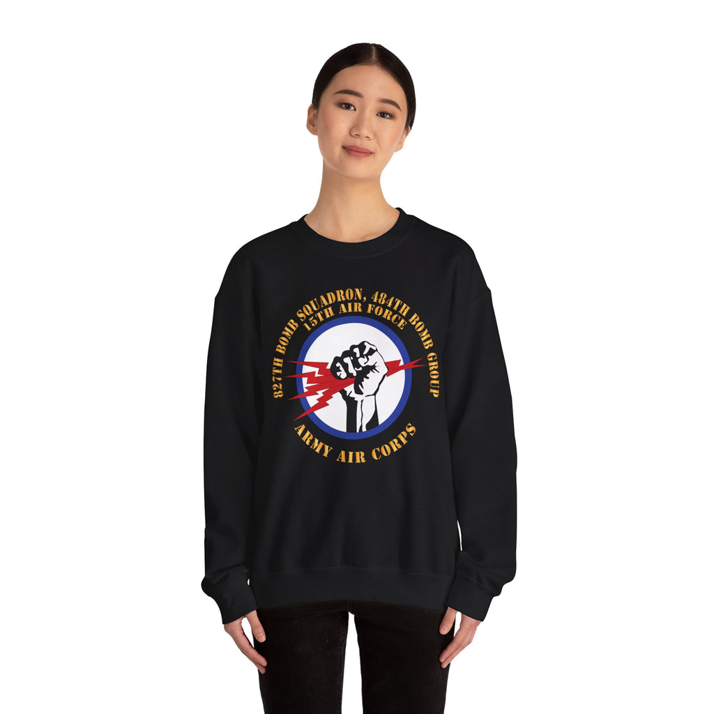 Crewneck Sweatshirt - AAC - 827th Bomb Squadron, 484th Bomb Group - 15th AAF X 300