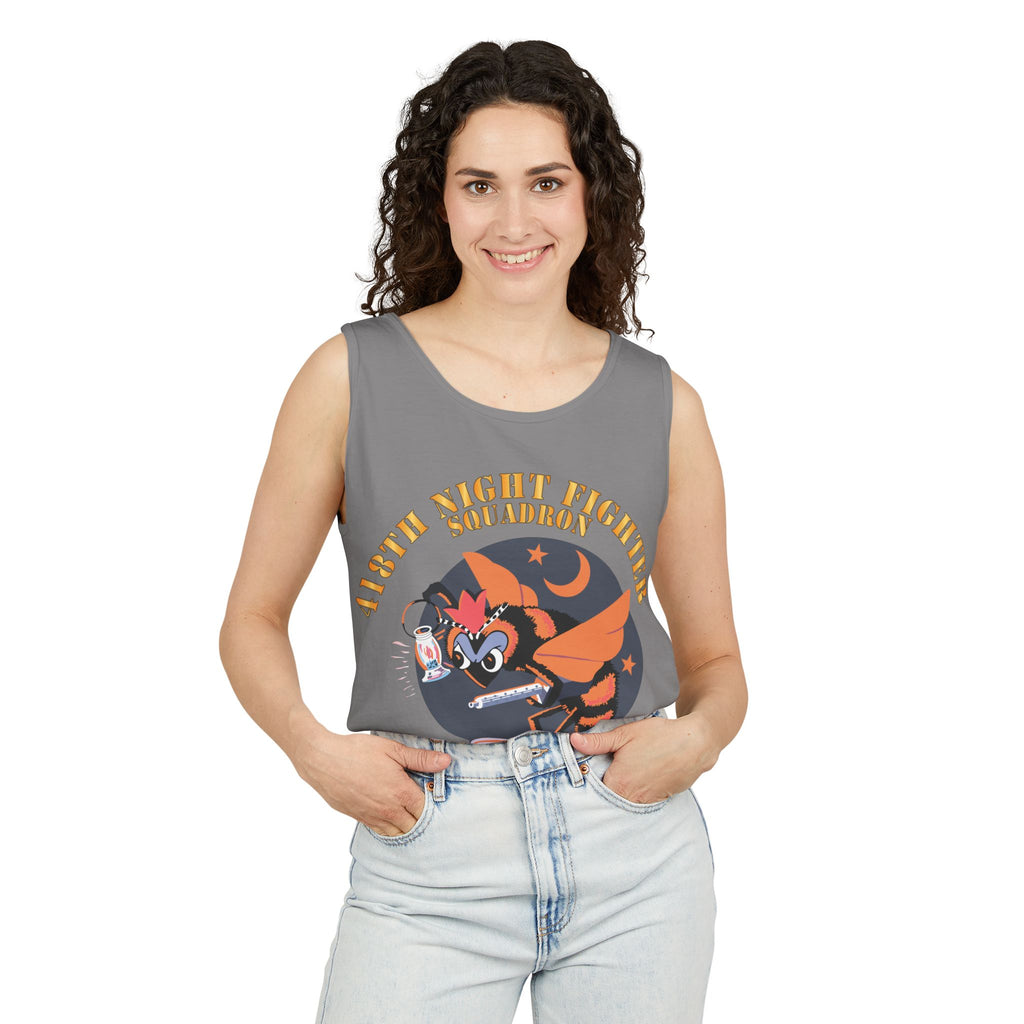 Unisex Garment-Dyed Tank Top - AAC - 418th Night Fighter Squadron - WWII X 300