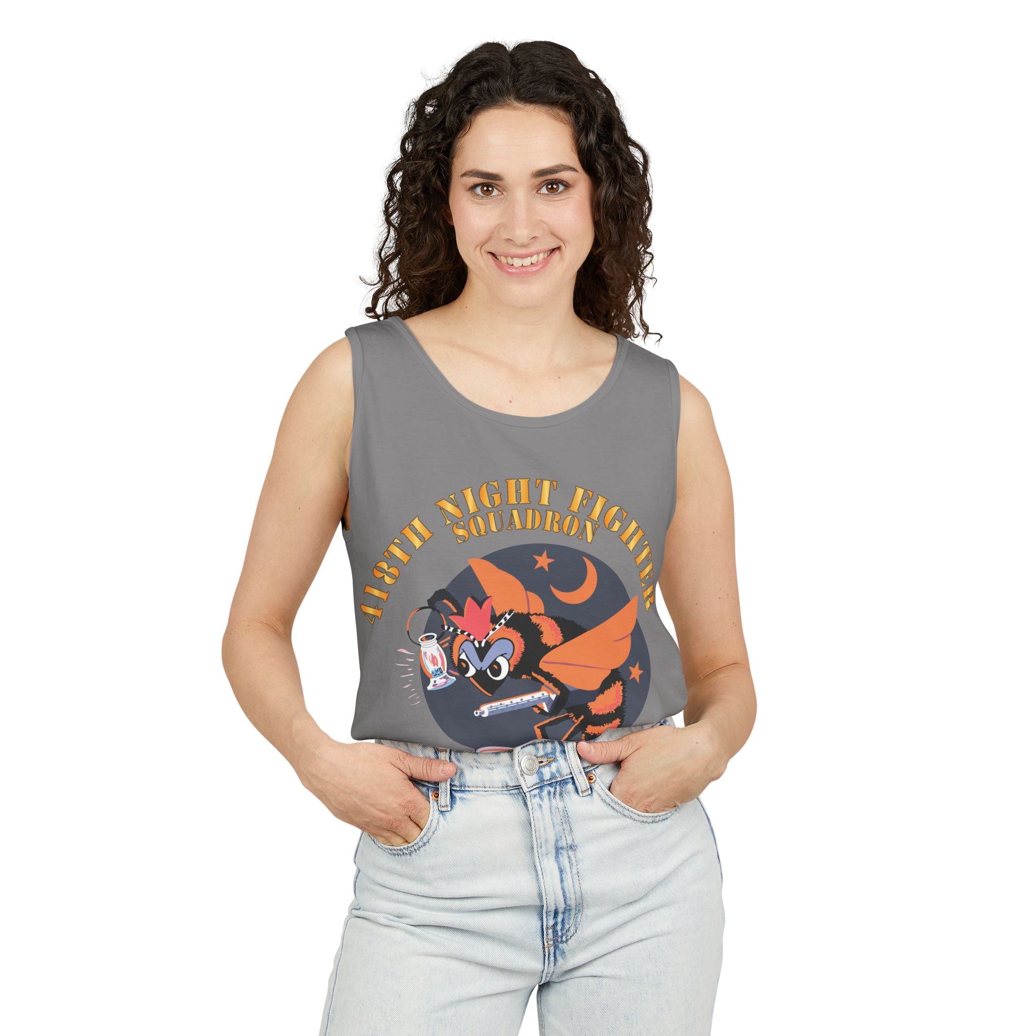 Unisex Garment-Dyed Tank Top - AAC - 418th Night Fighter Squadron - WWII X 300