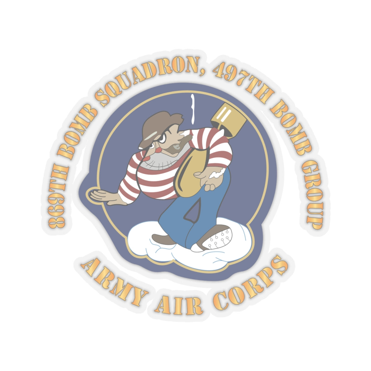 Kiss-Cut Stickers - AAC - 869th Bomb Squadron, 497th Bomb Group X 300