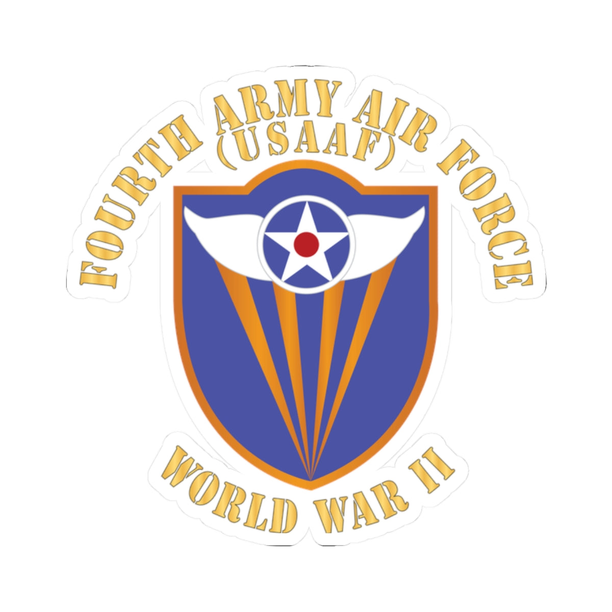 Kiss-Cut Stickers - AAC - SSI - 4th Air Force - WWII - USAAF x 300