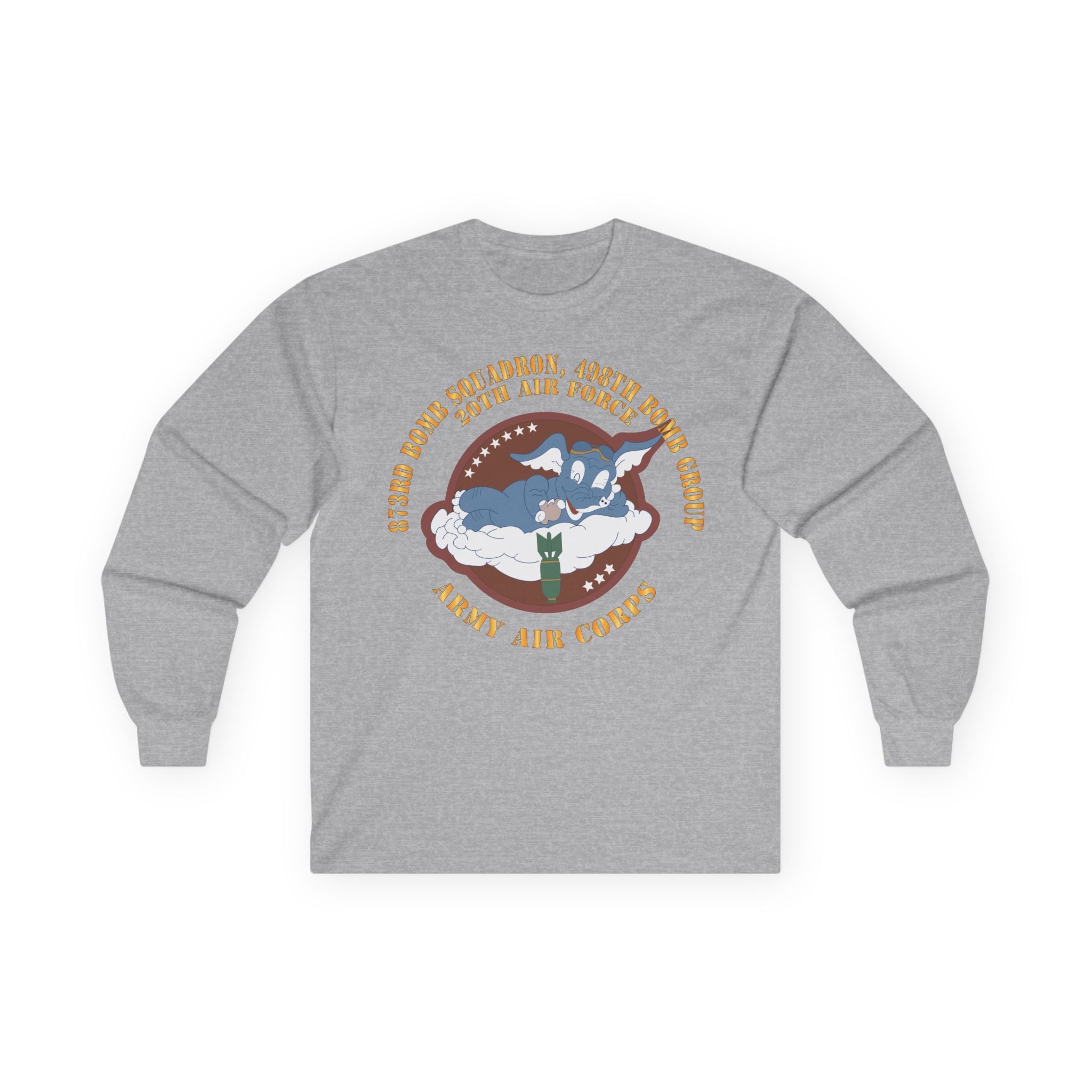 Unisex Long Sleeve Tee - AAC - 873rd Bomb Squadron, 498th Bomb Group - 20th AAF X 300