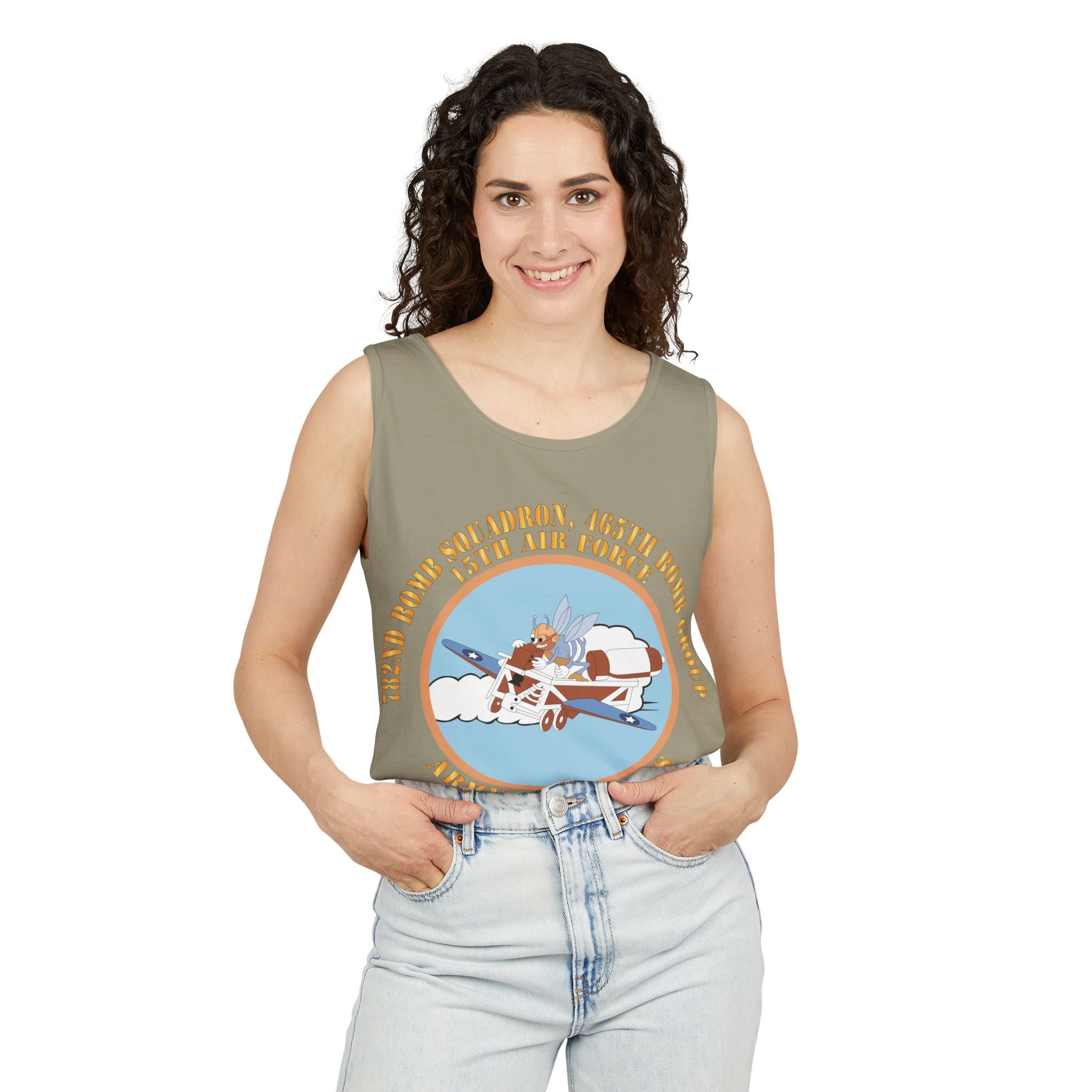 Unisex Garment-Dyed Tank Top - AAC - 782nd Bomb Squadron, 465th Bomb Group - 15th AF X 300