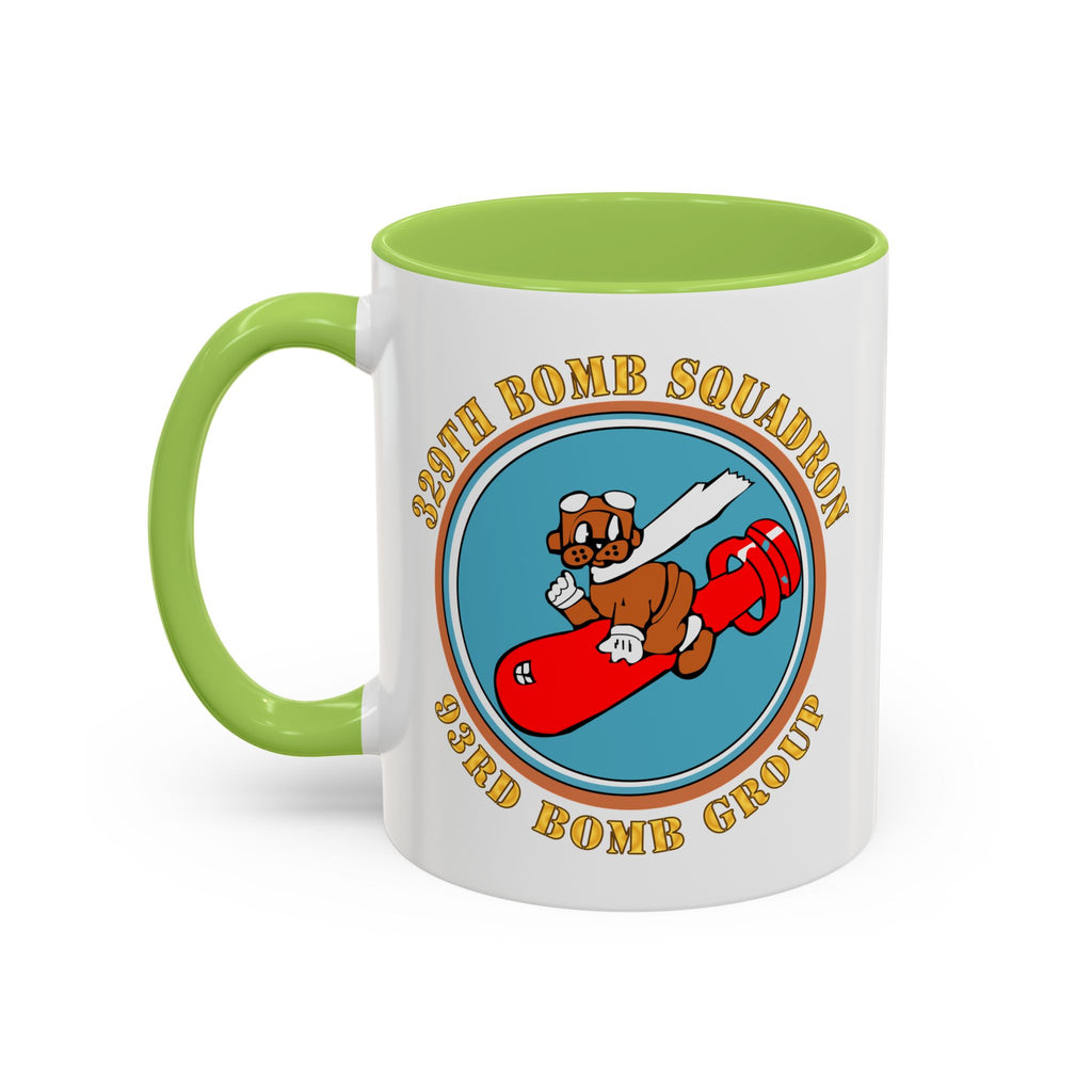 Accent Coffee Mug - AAC - 329th Bomb Squadron,93rd Bomb Group - WWII - USAAF