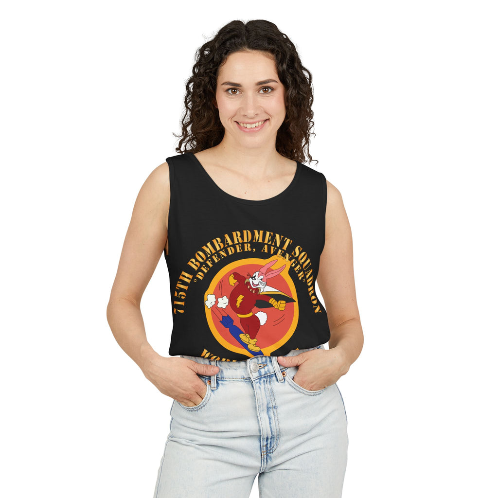 Unisex Garment-Dyed Tank Top - ACC - 715th  Bombardment Squadron - Defender, Avenger - World War II X 300