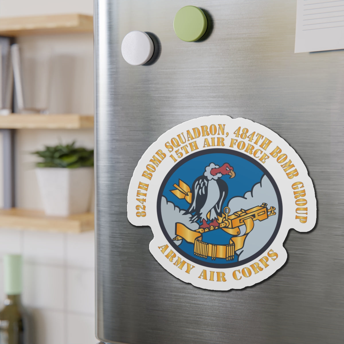 Die-Cut Magnets - AAC - 824th Bomb Squadron, 484th Bomb Group - 15th AAF X 300