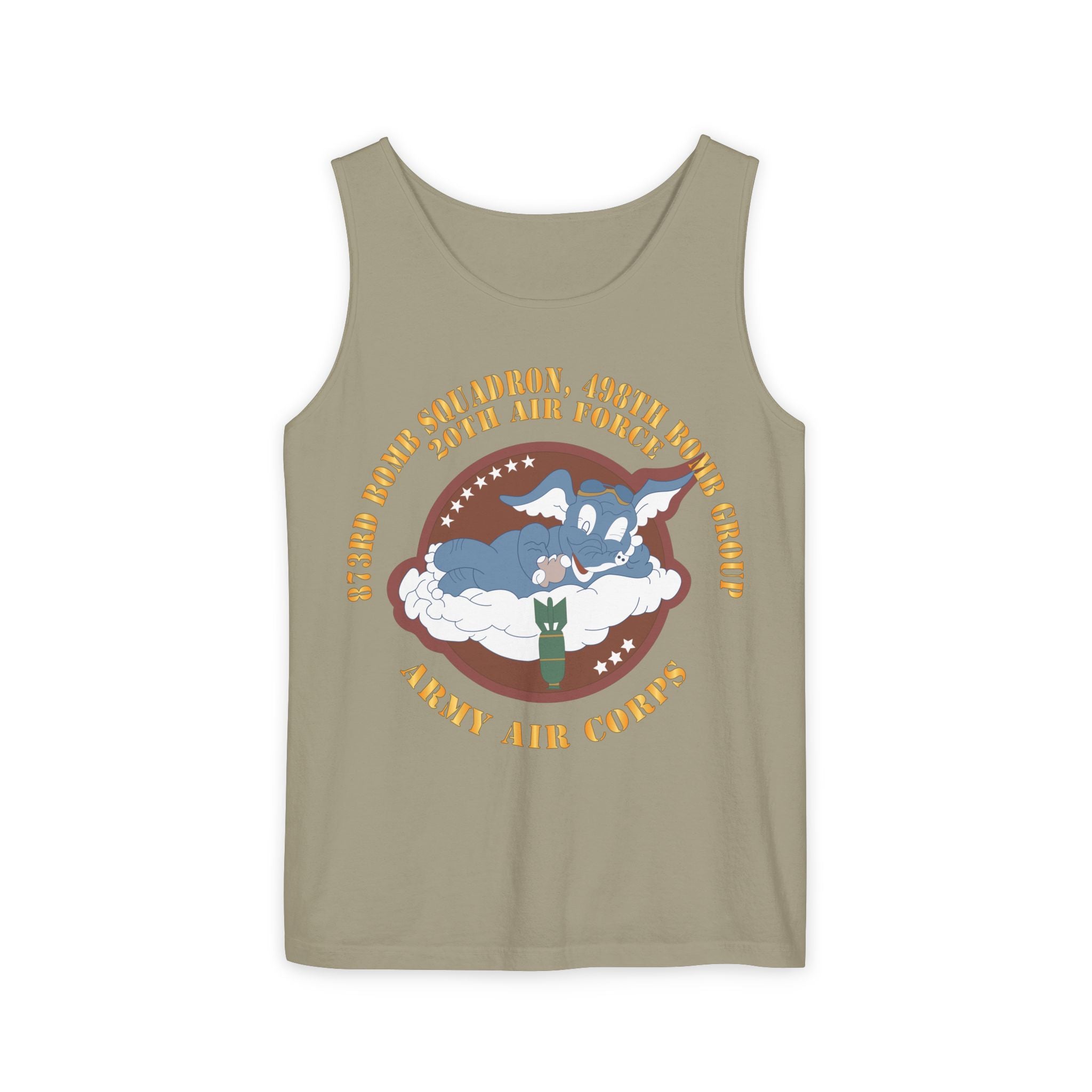 Unisex Garment-Dyed Tank Top - AAC - 873rd Bomb Squadron, 498th Bomb Group - 20th AAF X 300