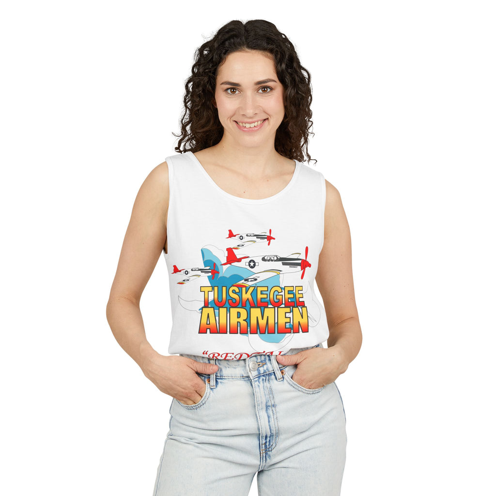 Unisex Garment-Dyed Tank Top - Army Air Corp - Tuskegee Airmen - Redtails - 3AC - X 300