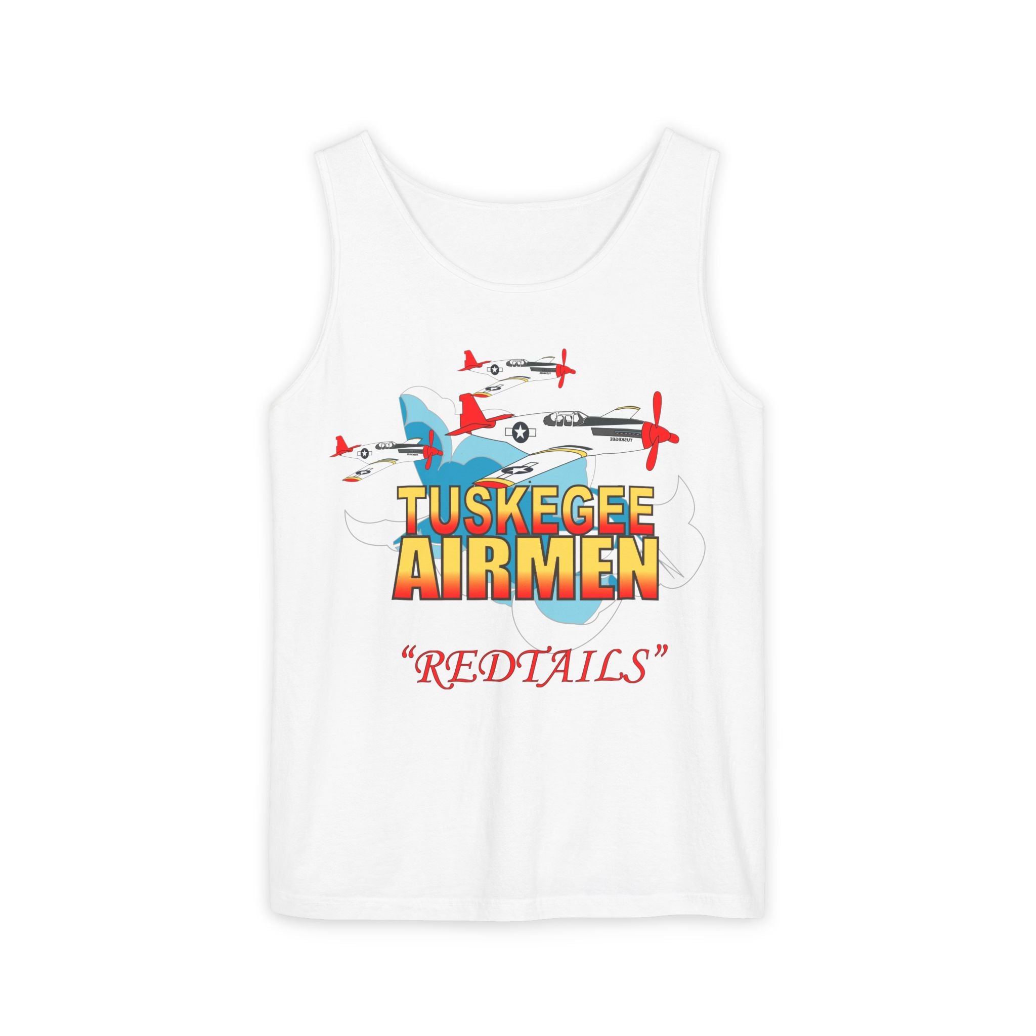 Unisex Garment-Dyed Tank Top - Army Air Corp - Tuskegee Airmen - Redtails - 3AC - X 300