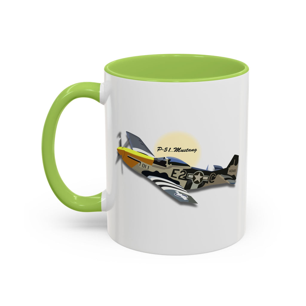 Accent Coffee Mug - Army Air Corps P-51 Mustang wo AAC X 300