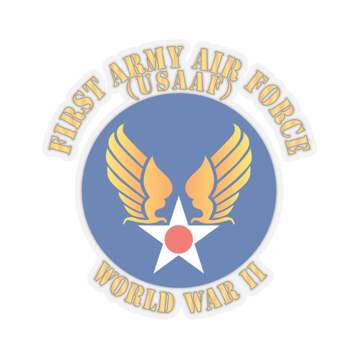 Kiss-Cut Stickers - SSI - AAC - 1st Army Air Force - WWII - USAAF x 300