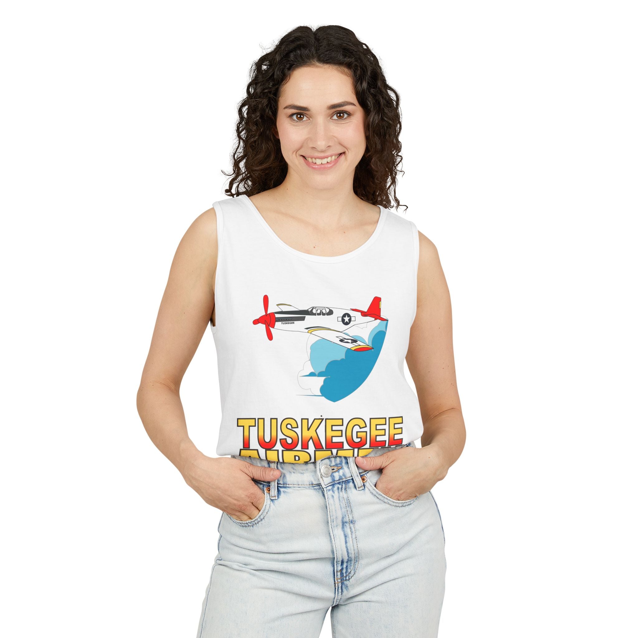 Unisex Garment-Dyed Tank Top - Army Air Corp - Tuskegee Airmen - Redtails - AC - X 300