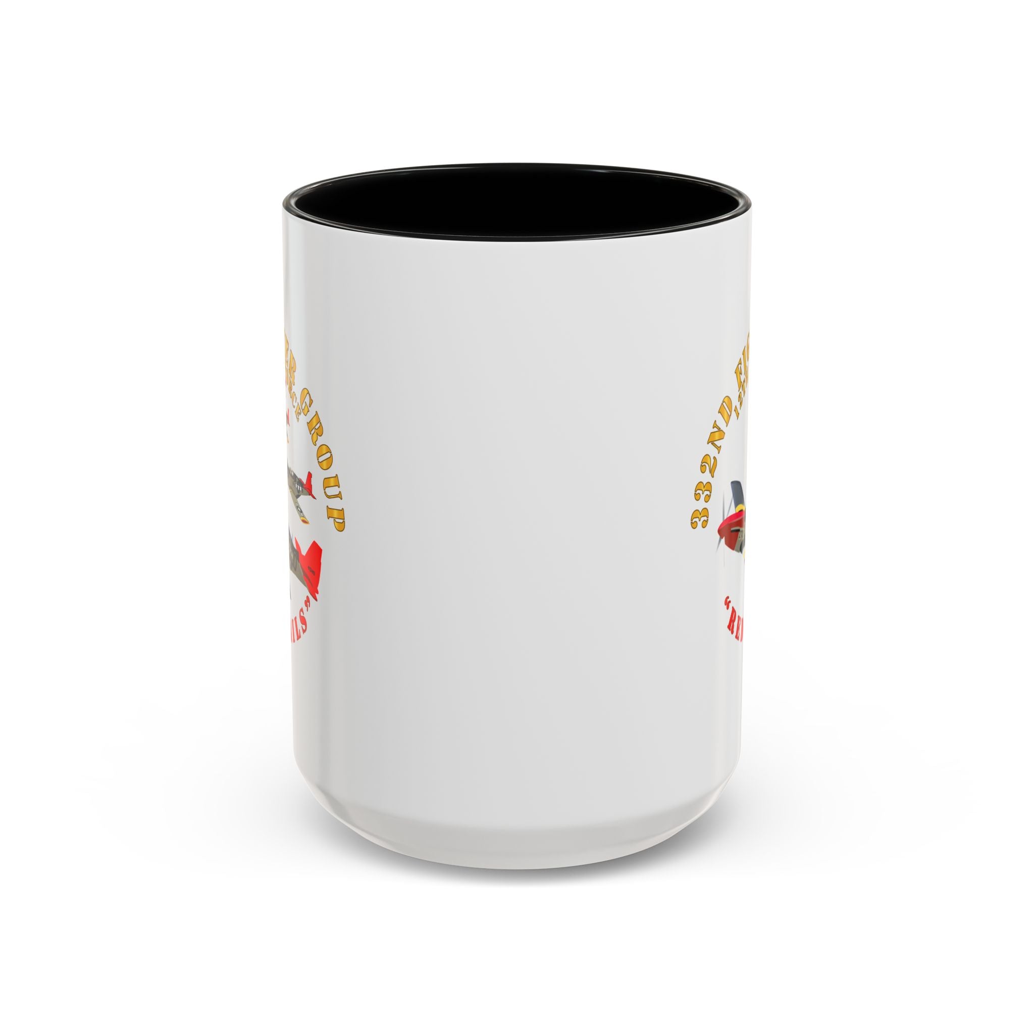 Accent Coffee Mug - Army - AAC - 332nd Fighter Group - 12th AF - Red Tails v1