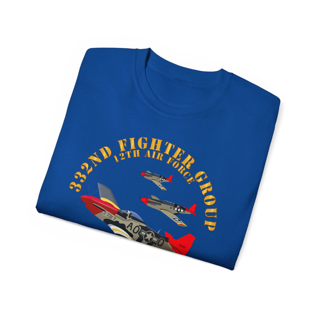 Unisex Ultra Cotton Tee - Army - AAC - 332nd Fighter Group - 12th AF - Red Tails