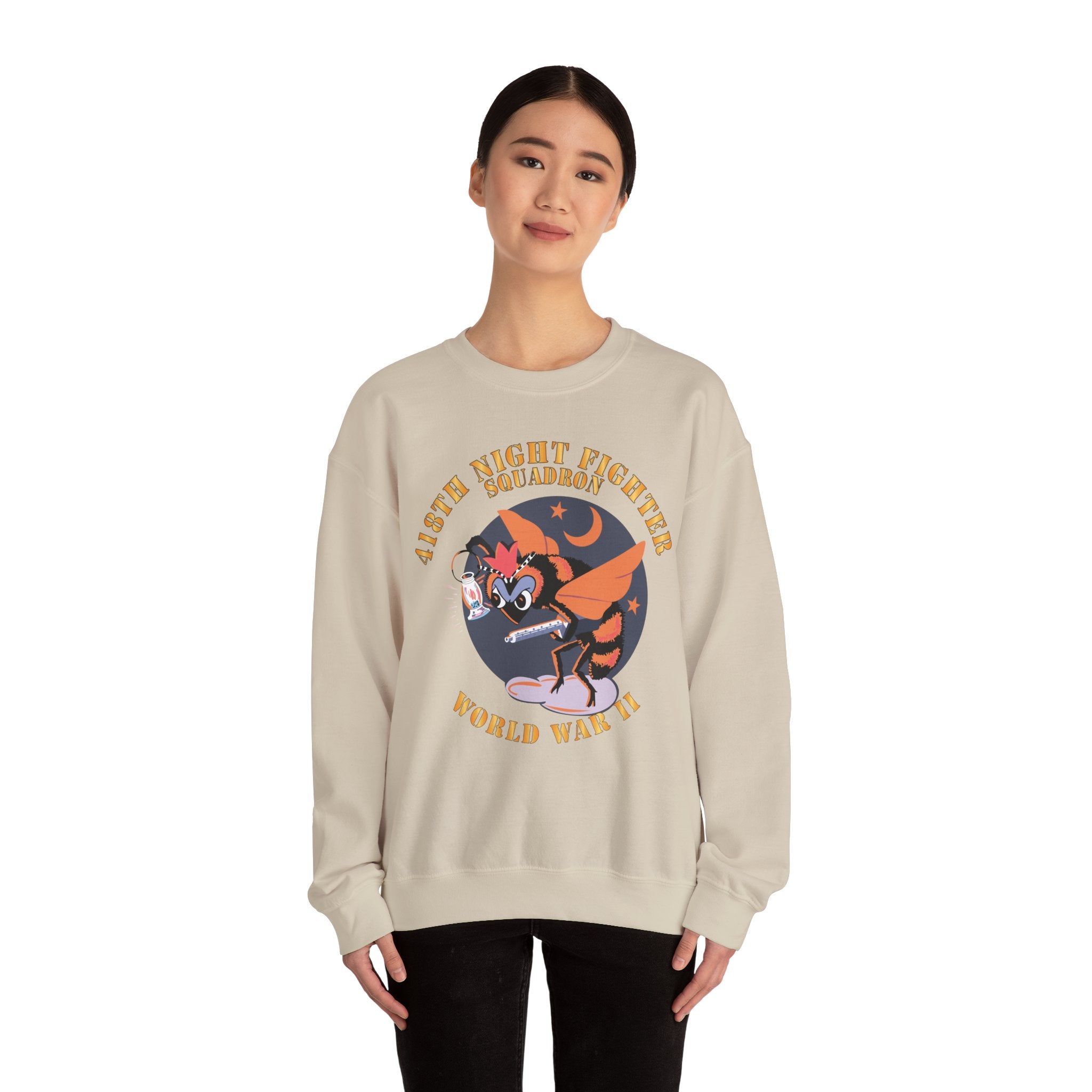 Crewneck Sweatshirt - AAC - 418th Night Fighter Squadron - WWII X 300