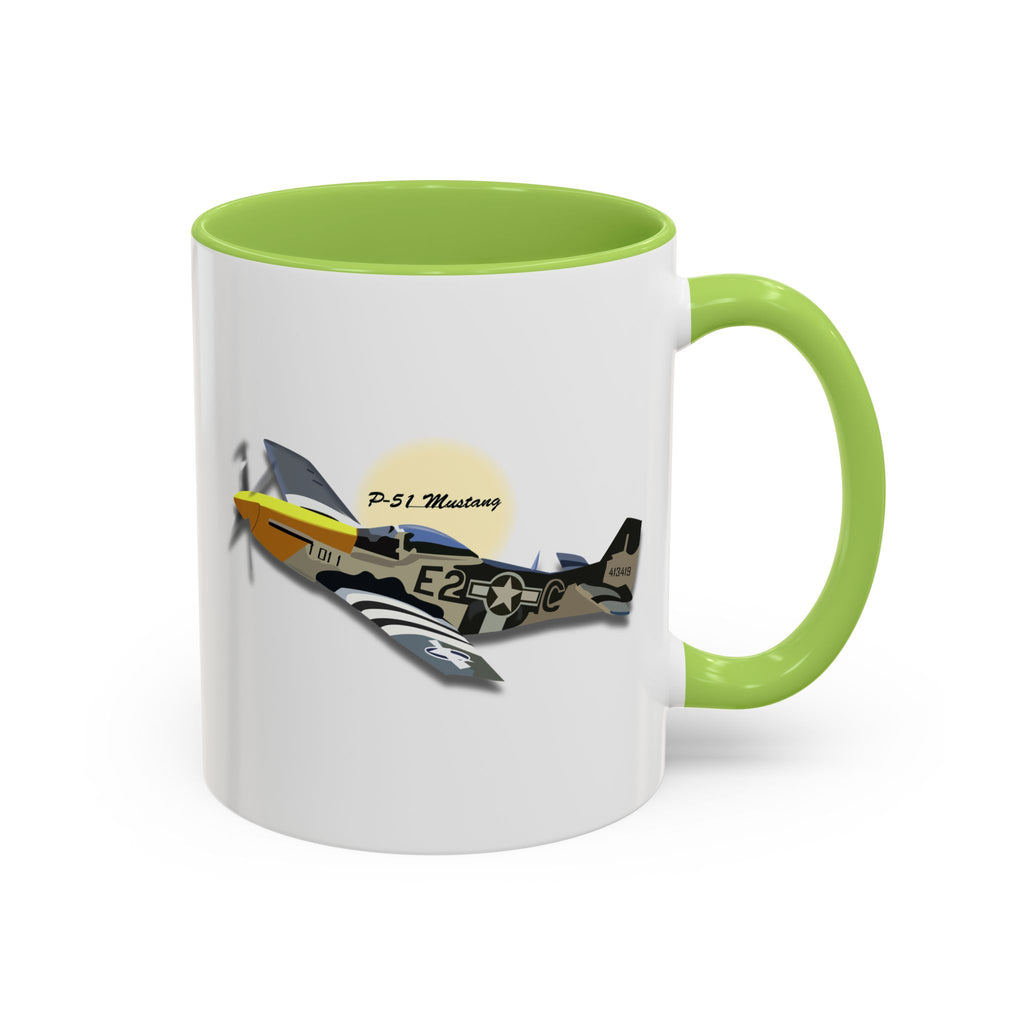 Accent Coffee Mug - Army Air Corps P-51 Mustang wo AAC X 300
