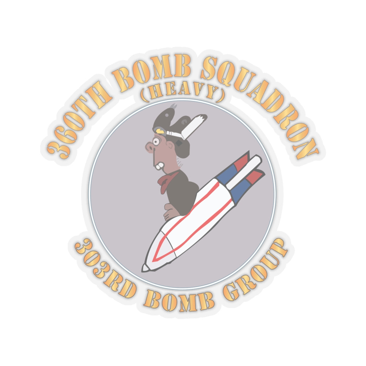 Kiss-Cut Stickers - AAC - 360th Bomb Squadron - 303rd BG - WWII X 300