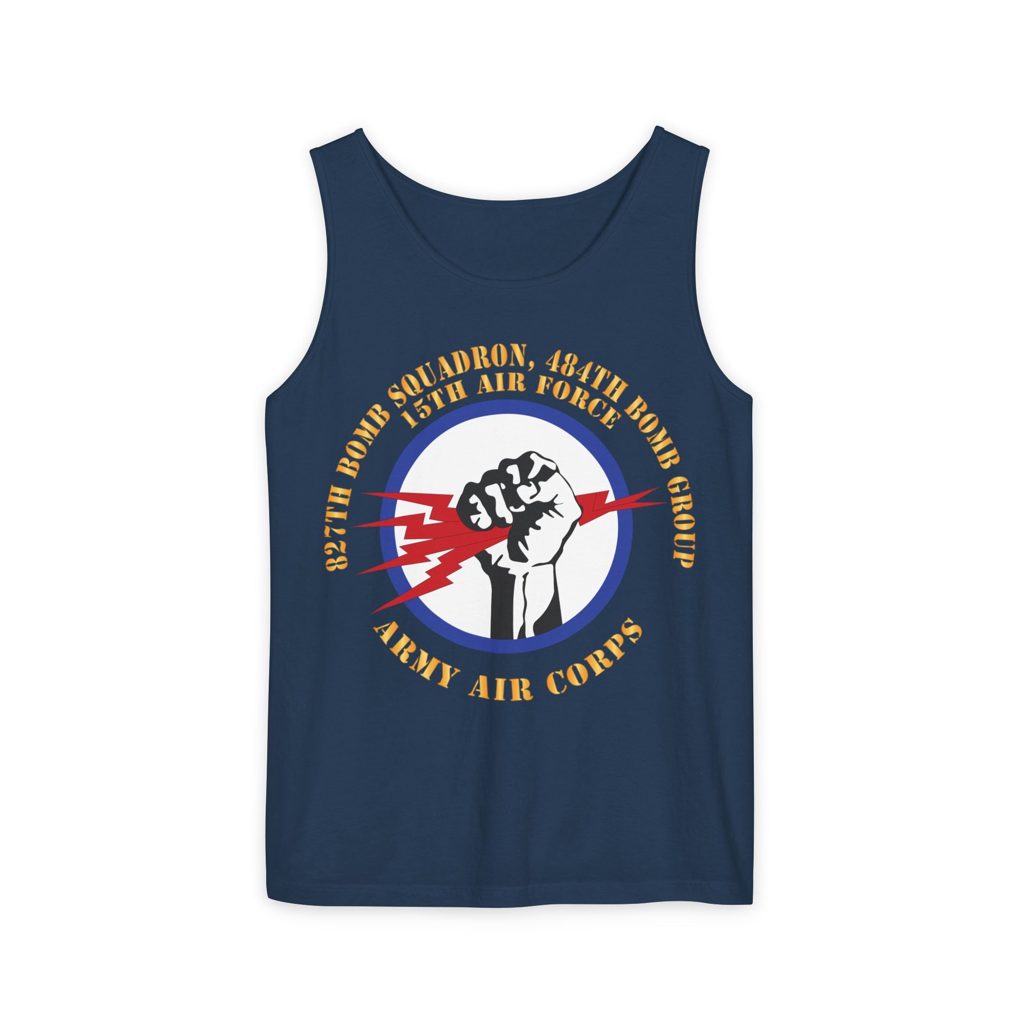 Unisex Garment-Dyed Tank Top - AAC - 827th Bomb Squadron, 484th Bomb Group - 15th AAF X 300