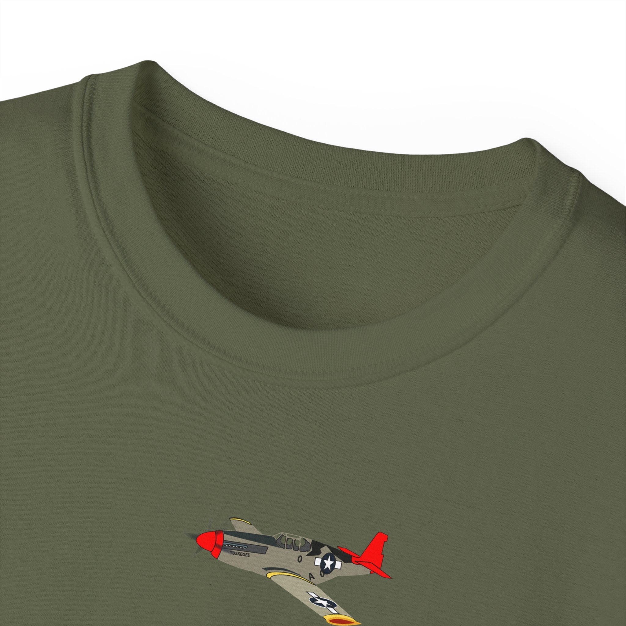 Unisex Ultra Cotton Tee - Army - AAC - 332nd Fighter Group - 12th AF - Red Tails wo Txt