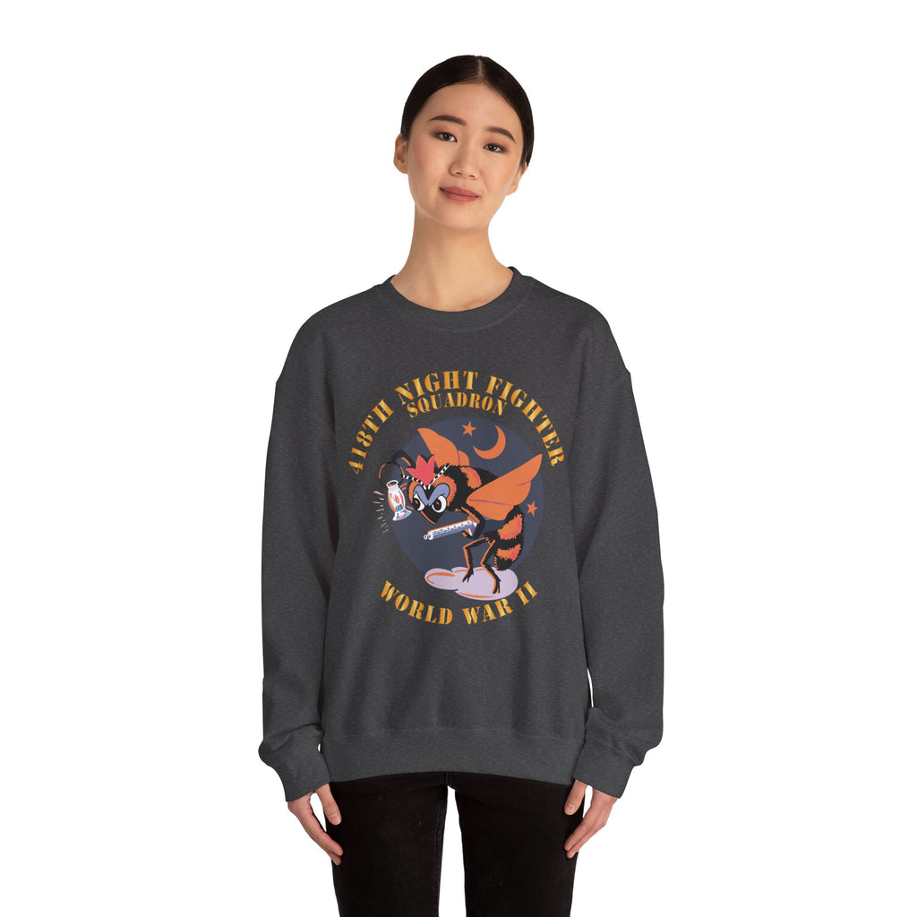 Crewneck Sweatshirt - AAC - 418th Night Fighter Squadron - WWII X 300