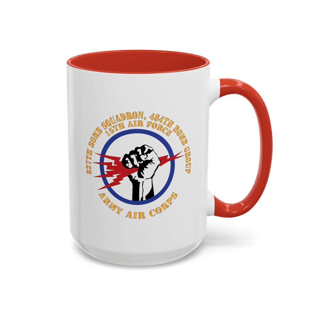 Accent Coffee Mug - AAC - 827th Bomb Squadron, 484th Bomb Group - 15th AAF X 300