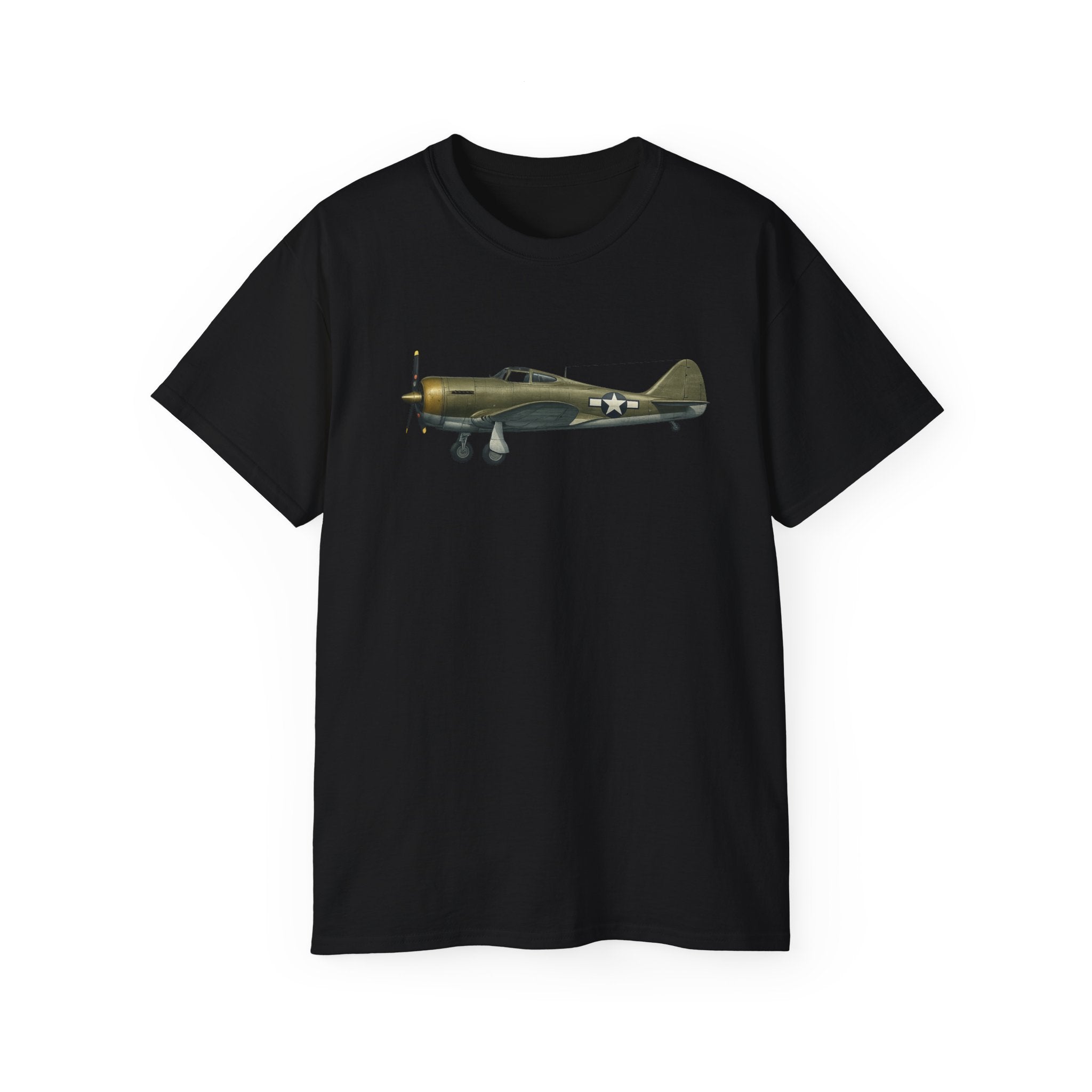 Unisex Ultra Cotton Tee - WWII - Fighter Aircraft - P-43 Lancer - Profile - Left