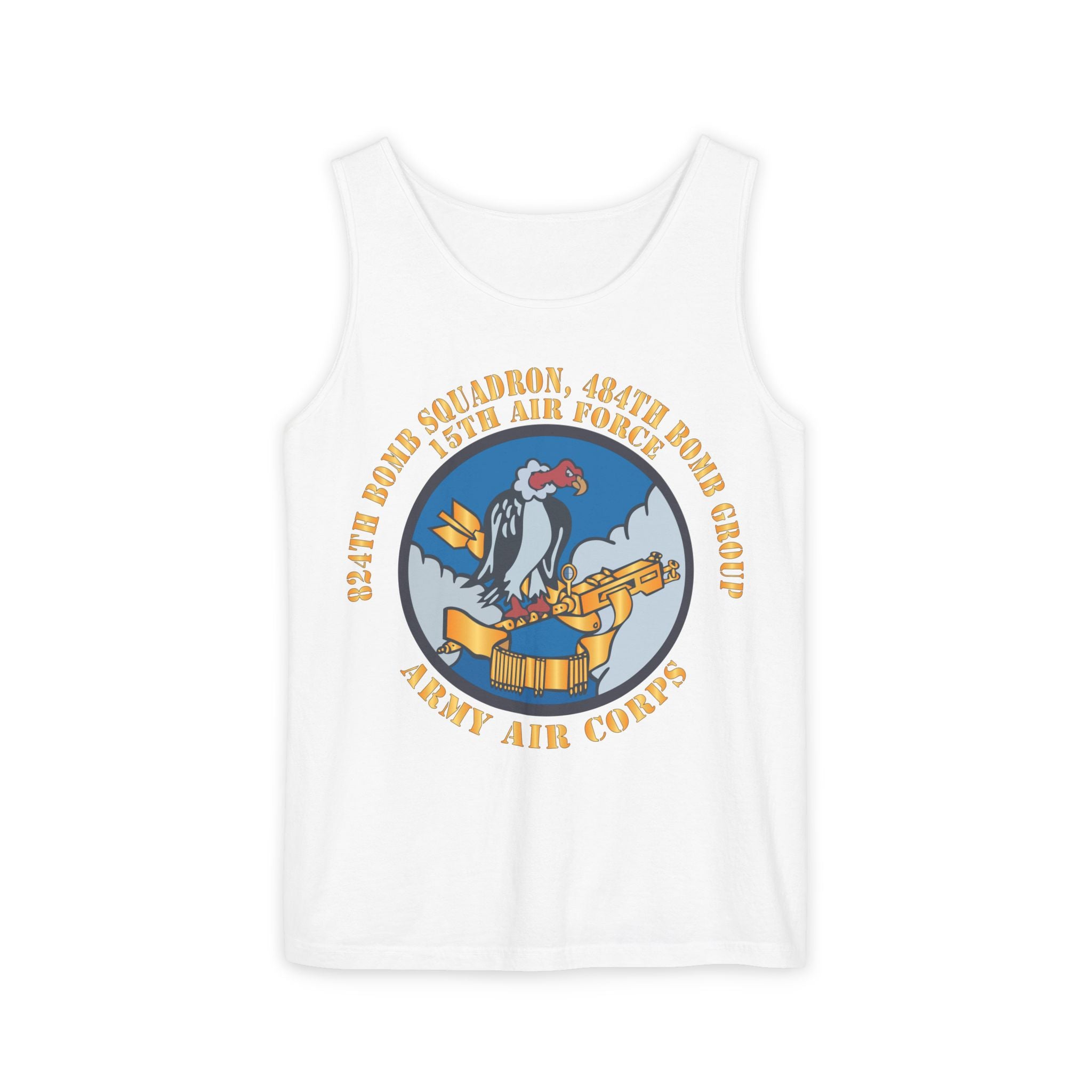 Unisex Garment-Dyed Tank Top - AAC - 824th Bomb Squadron, 484th Bomb Group - 15th AAF X 300