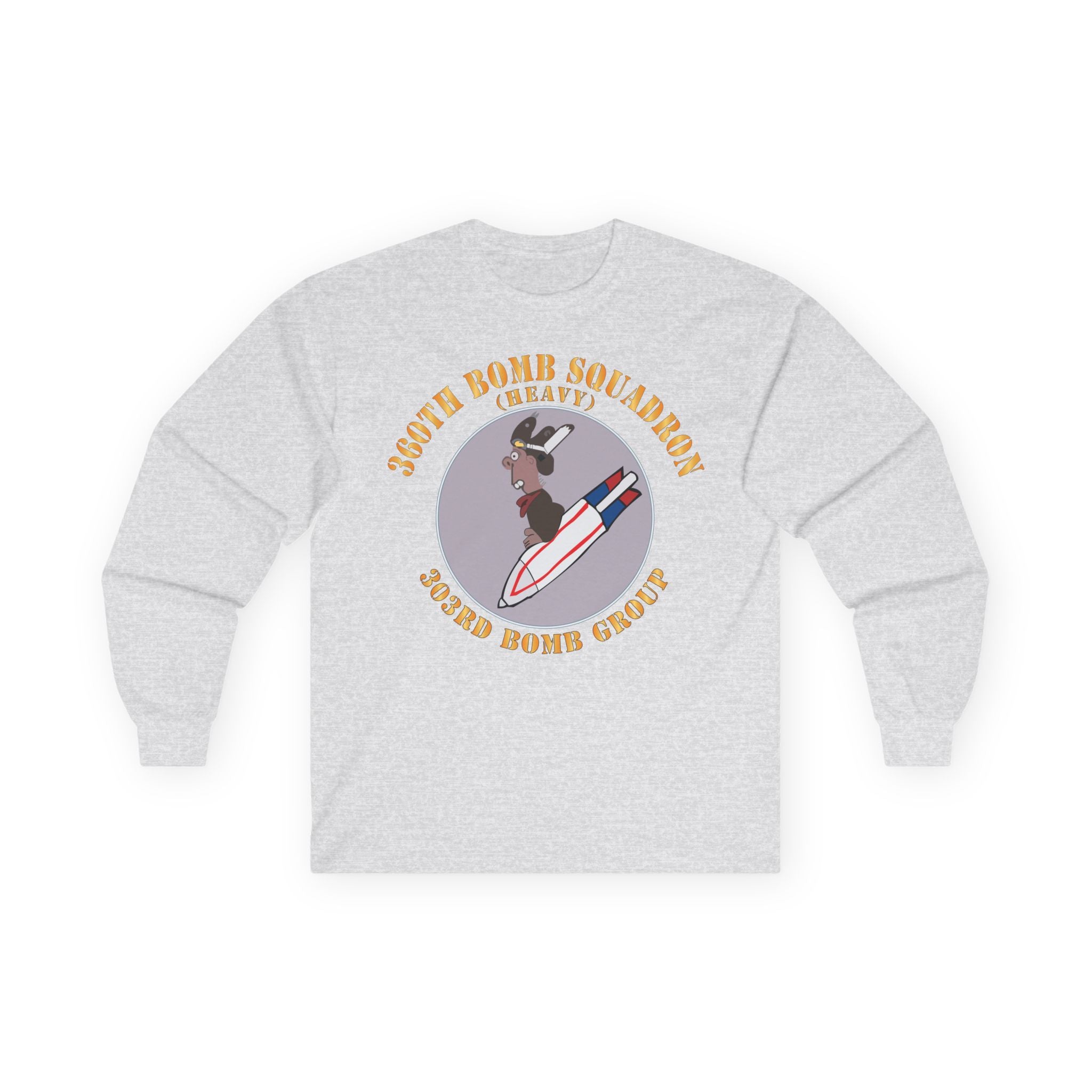 Unisex Long Sleeve Tee - AAC - 360th Bomb Squadron - 303rd BG - WWII X 300