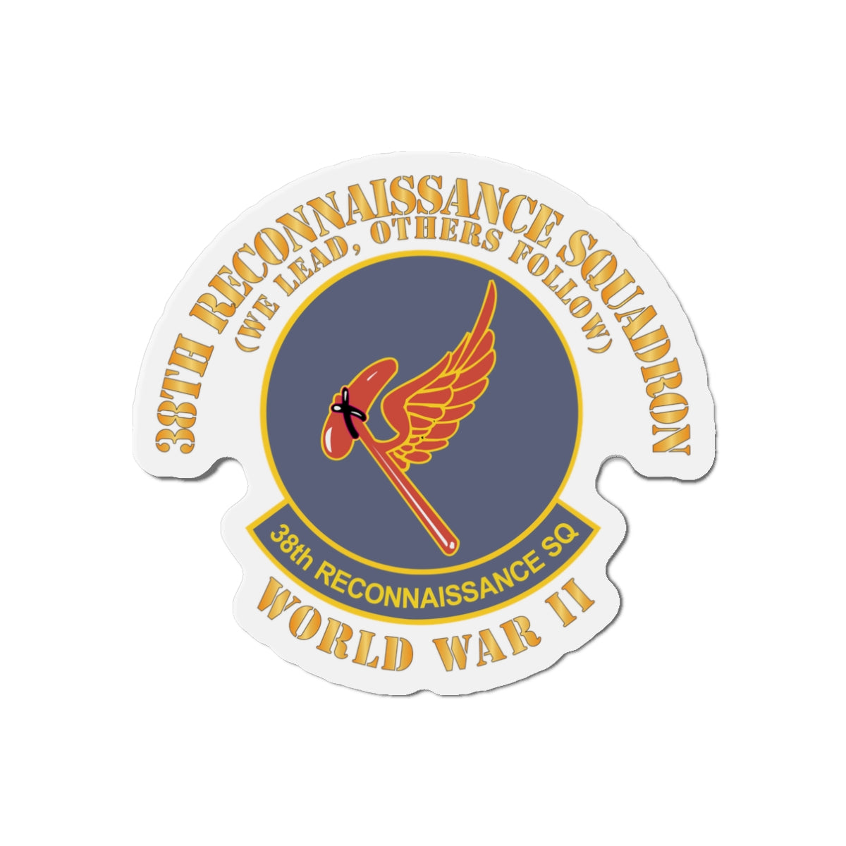Die-Cut Magnets - AAC - 38th Reconnaissance Squadron - WWII X 300