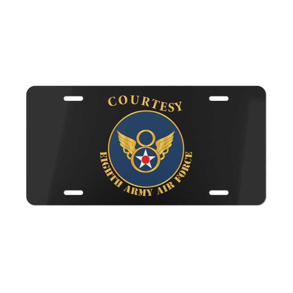 License Plate - AAC - 8th Air Force - WWII - Courtesy 8 AAF x 300