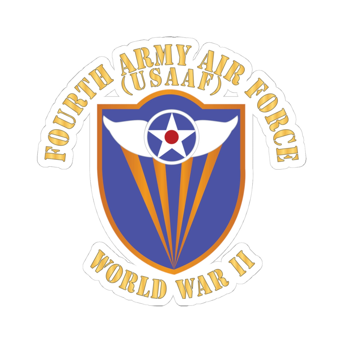 Kiss-Cut Stickers - AAC - SSI - 4th Air Force - WWII - USAAF x 300