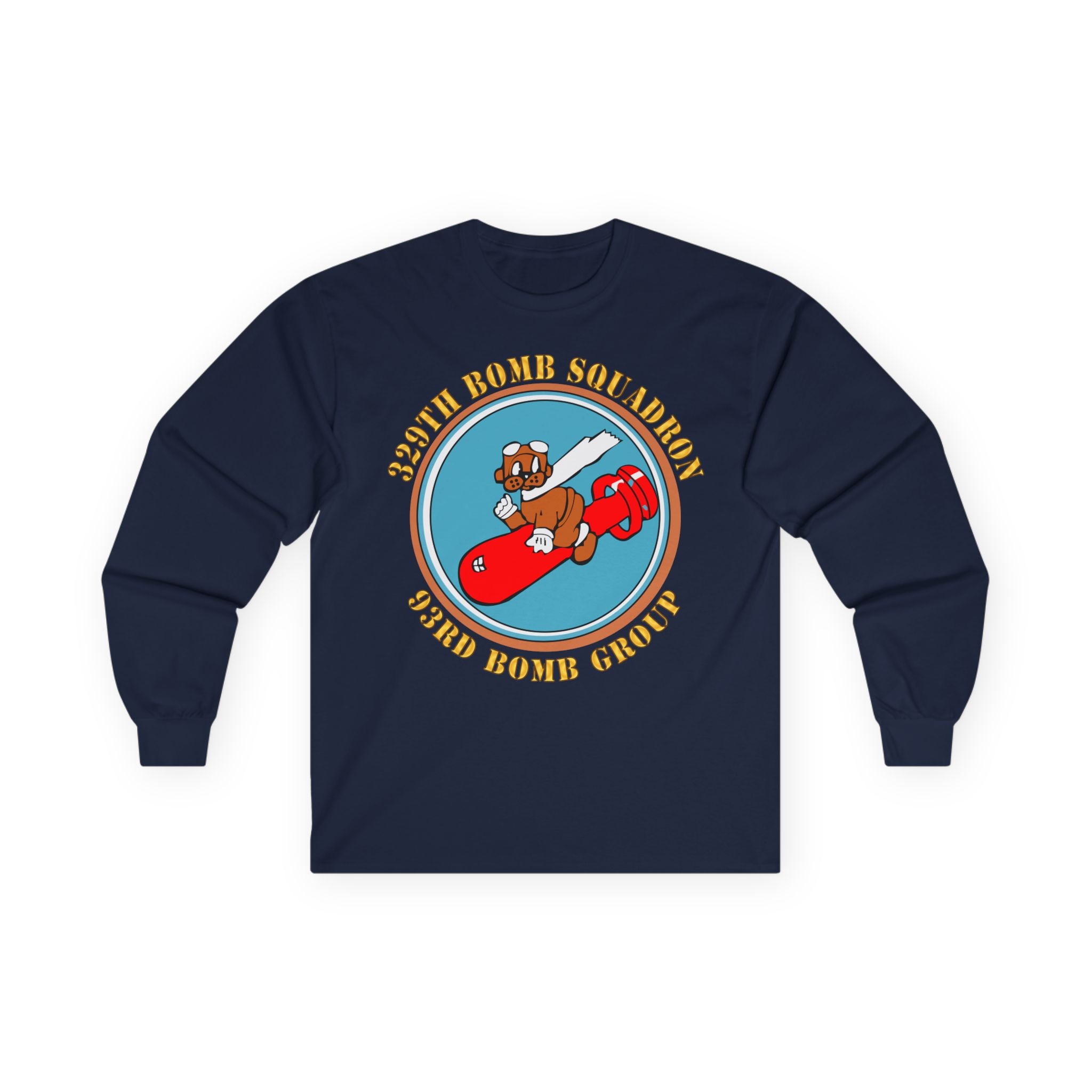 Unisex Long Sleeve Tee - AAC - 329th Bomb Squadron,93rd Bomb Group - WWII - USAAF