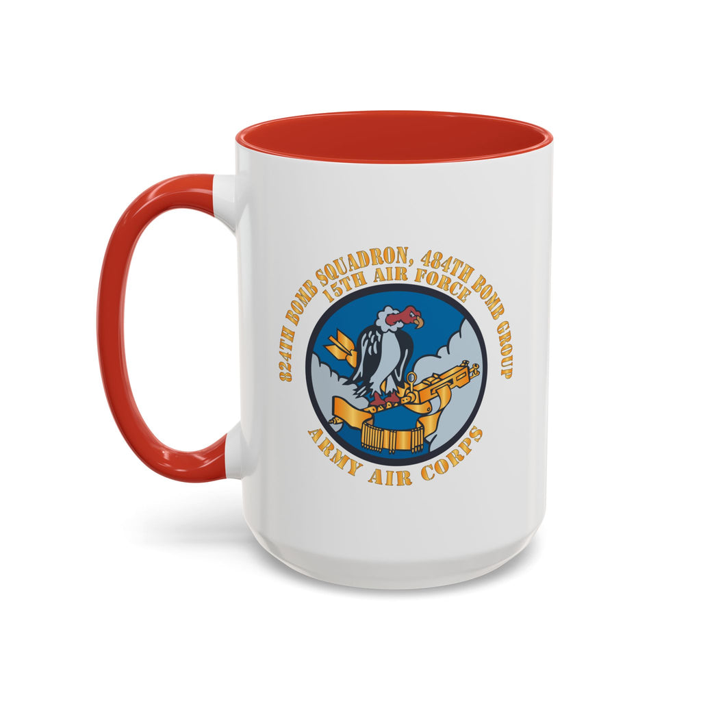 Accent Coffee Mug - AAC - 824th Bomb Squadron, 484th Bomb Group - 15th AAF X 300