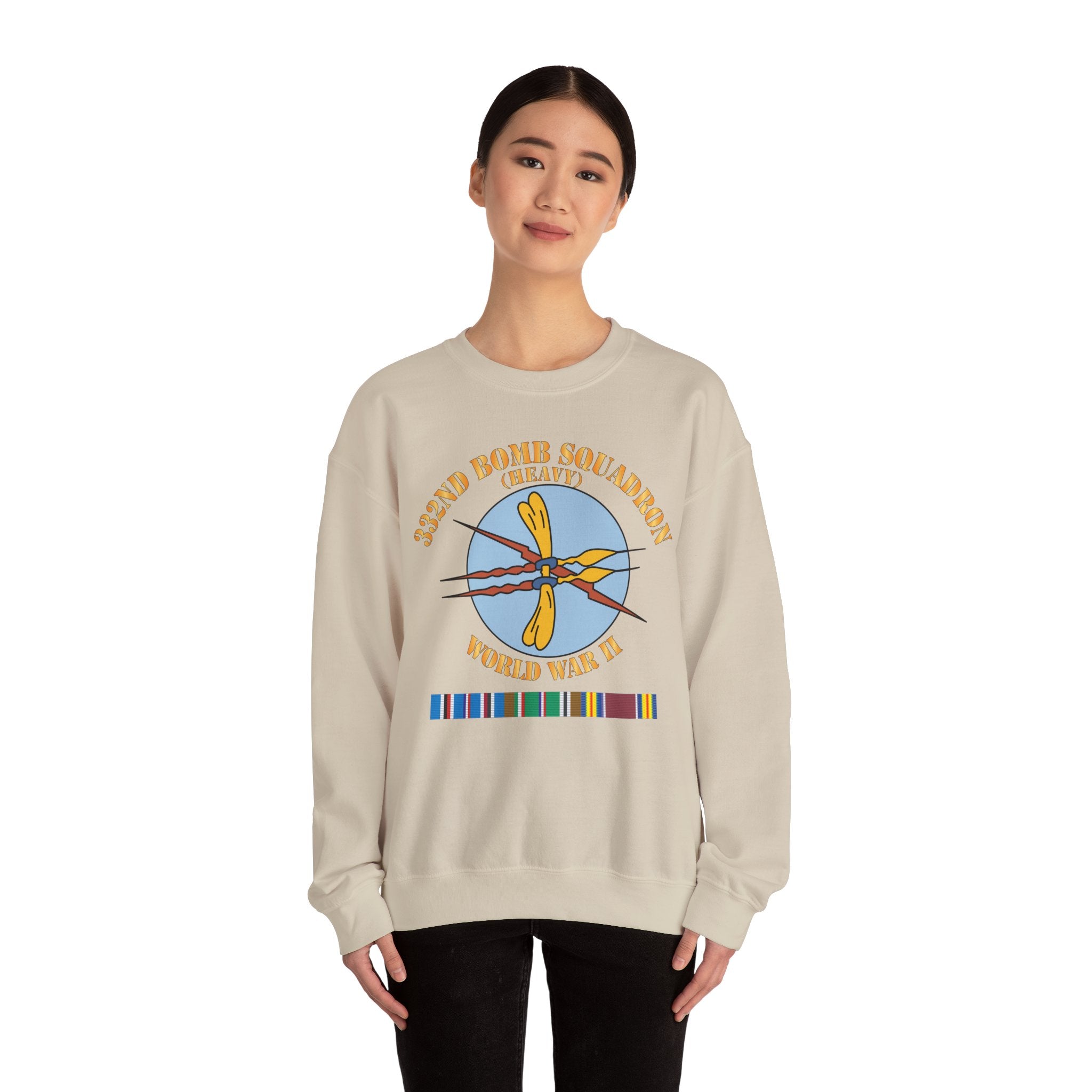 Crewneck Sweatshirt - AAC - 332nd Bomb Squadron WWII w SVC X 300