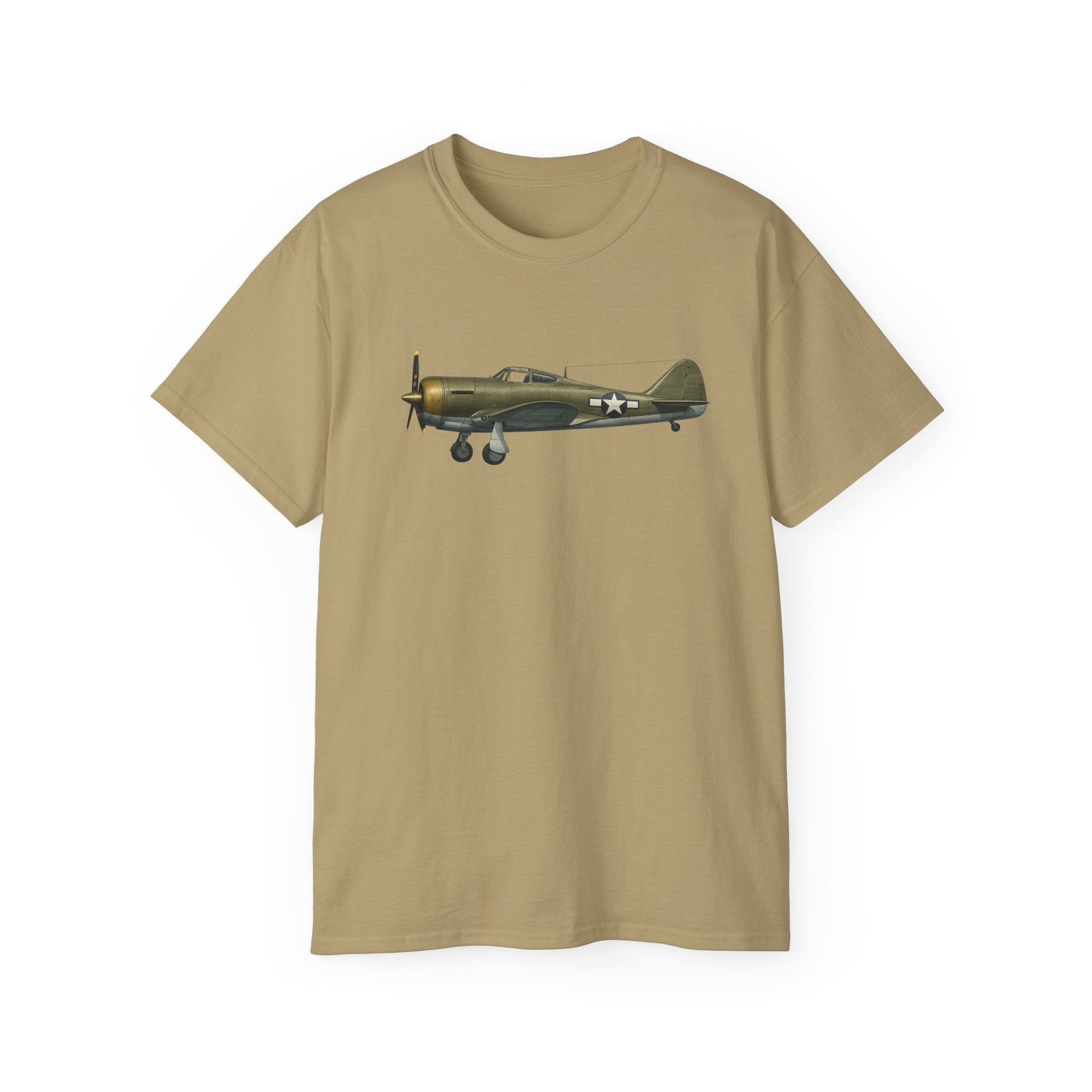 Unisex Ultra Cotton Tee - WWII - Fighter Aircraft - P-43 Lancer - Profile - Left