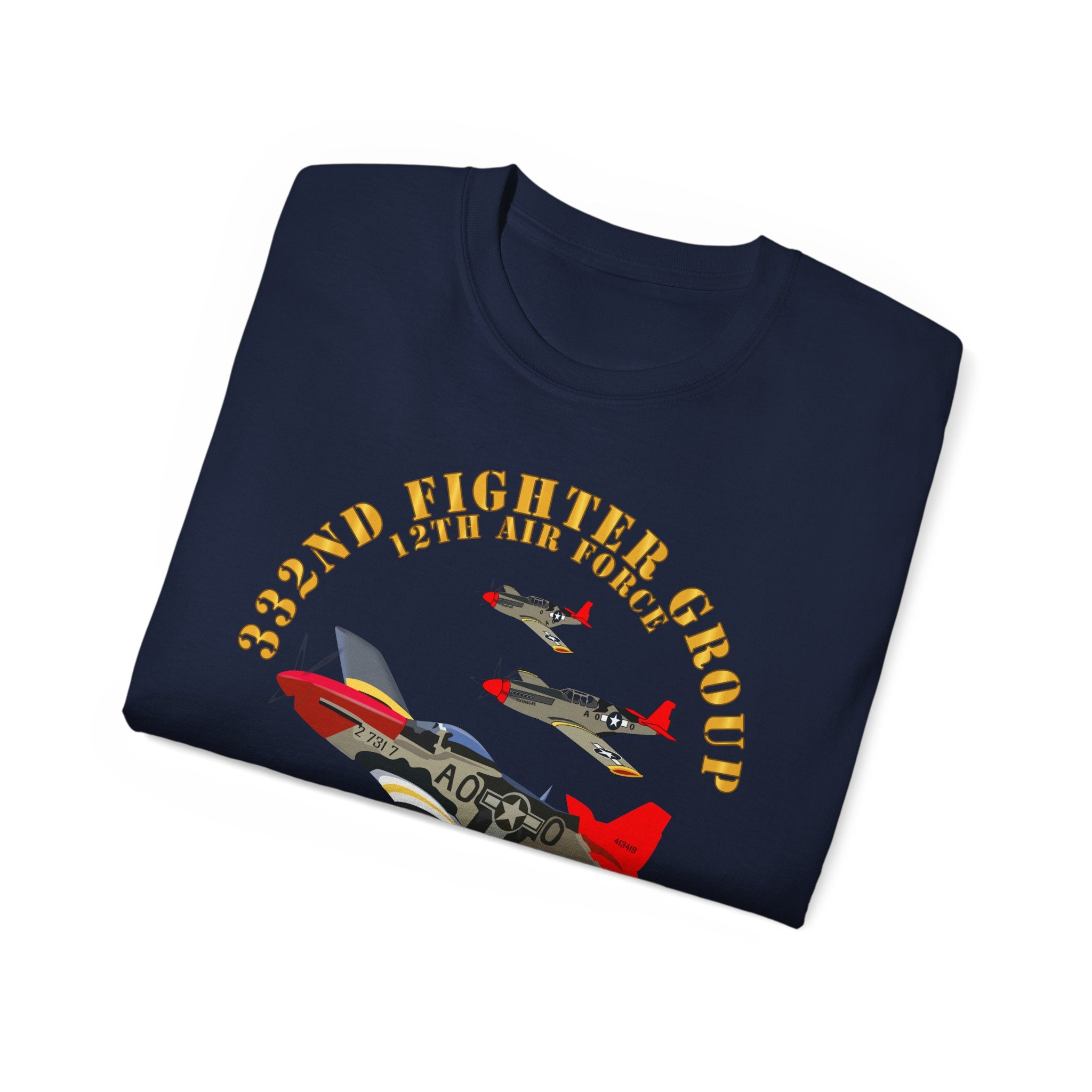 Unisex Ultra Cotton Tee - Army - AAC - 332nd Fighter Group - 12th AF - Red Tails