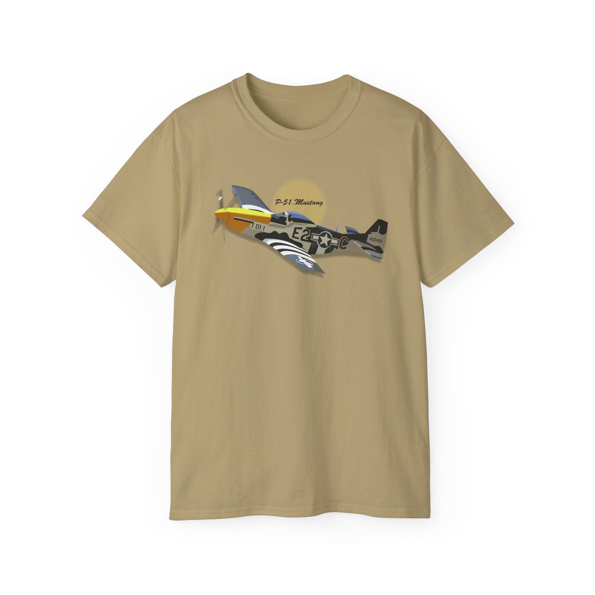 Unisex Ultra Cotton Tee - Army Air Corps P-51 Mustang wo AAC X 300