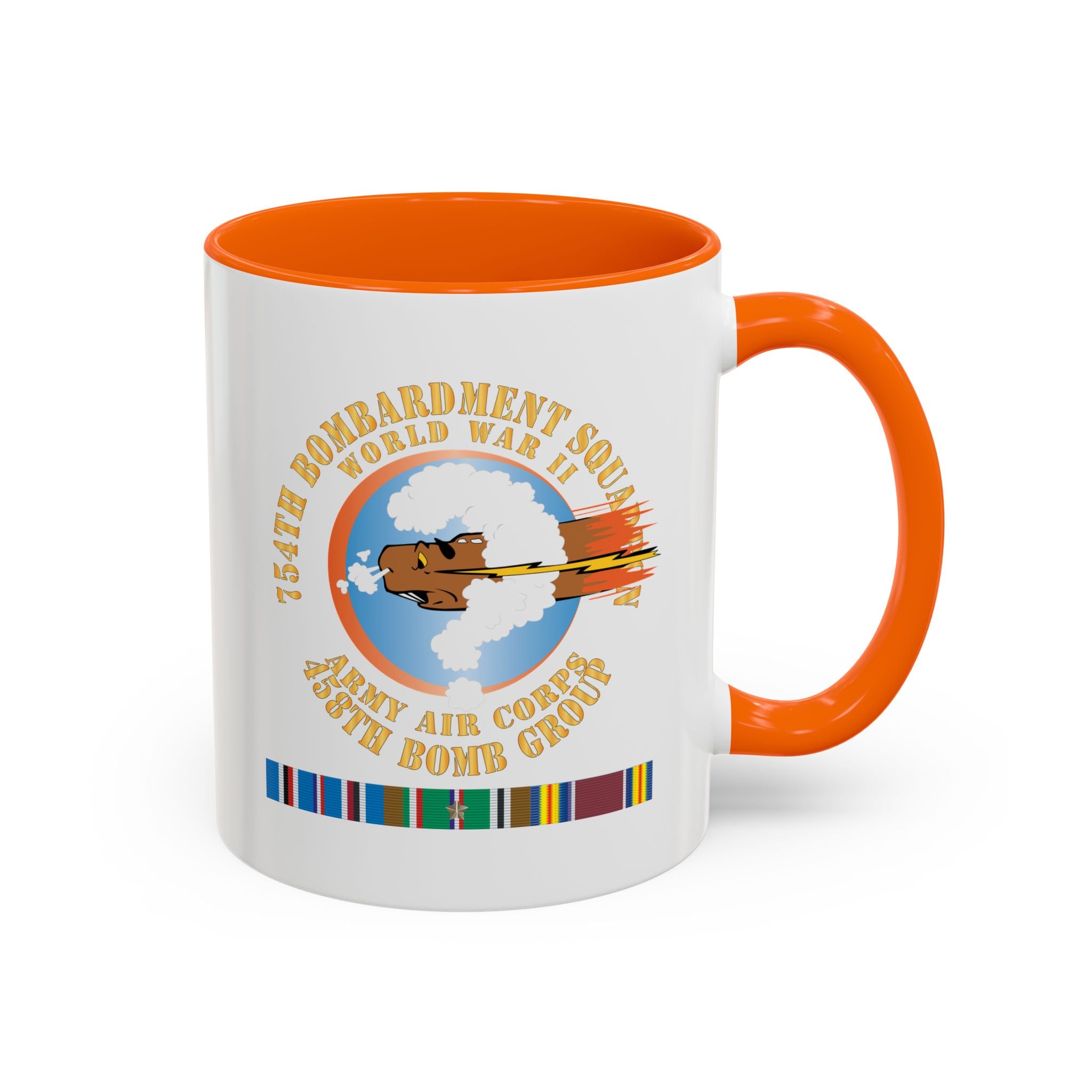 Accent Coffee Mug - AAC - 754th Bombardment Squadron - 458th Bomb Group - WWII w EUR SVC X 300