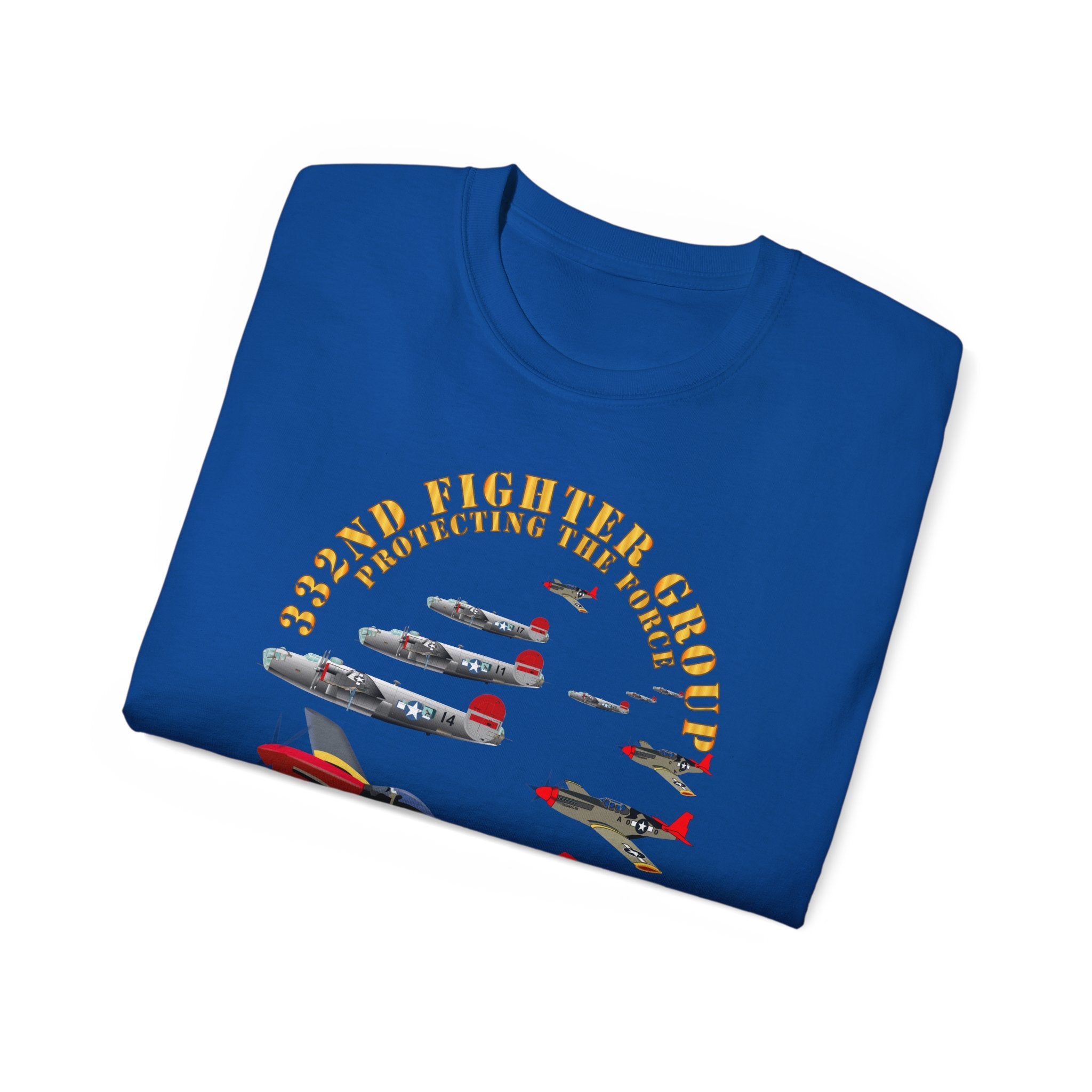 Unisex Ultra Cotton Tee - Army - AAC - 332nd Fighter Group - Red Tails - Protect Force